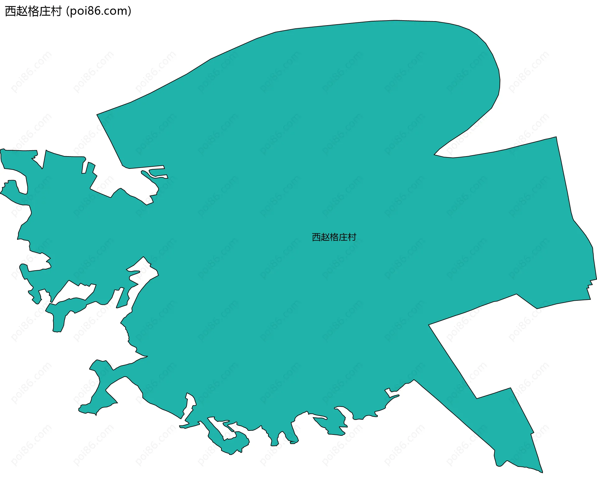 西赵格庄村边界地图