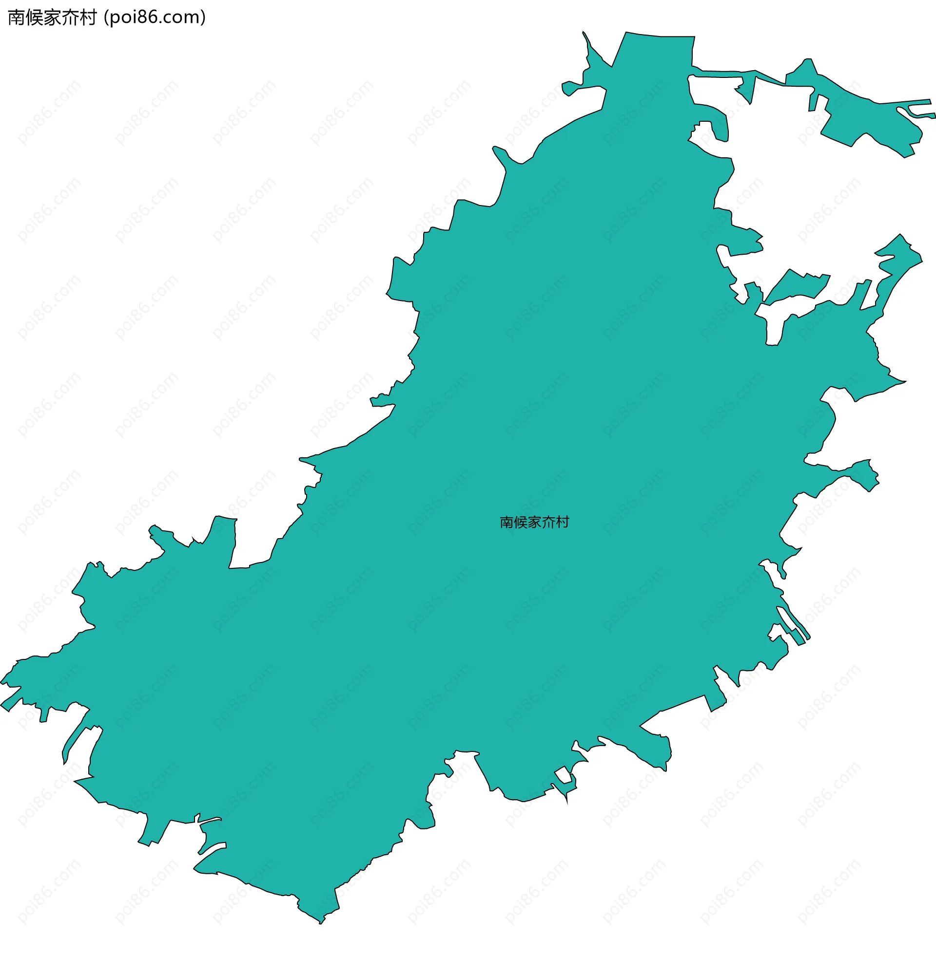 南候家夼村边界地图