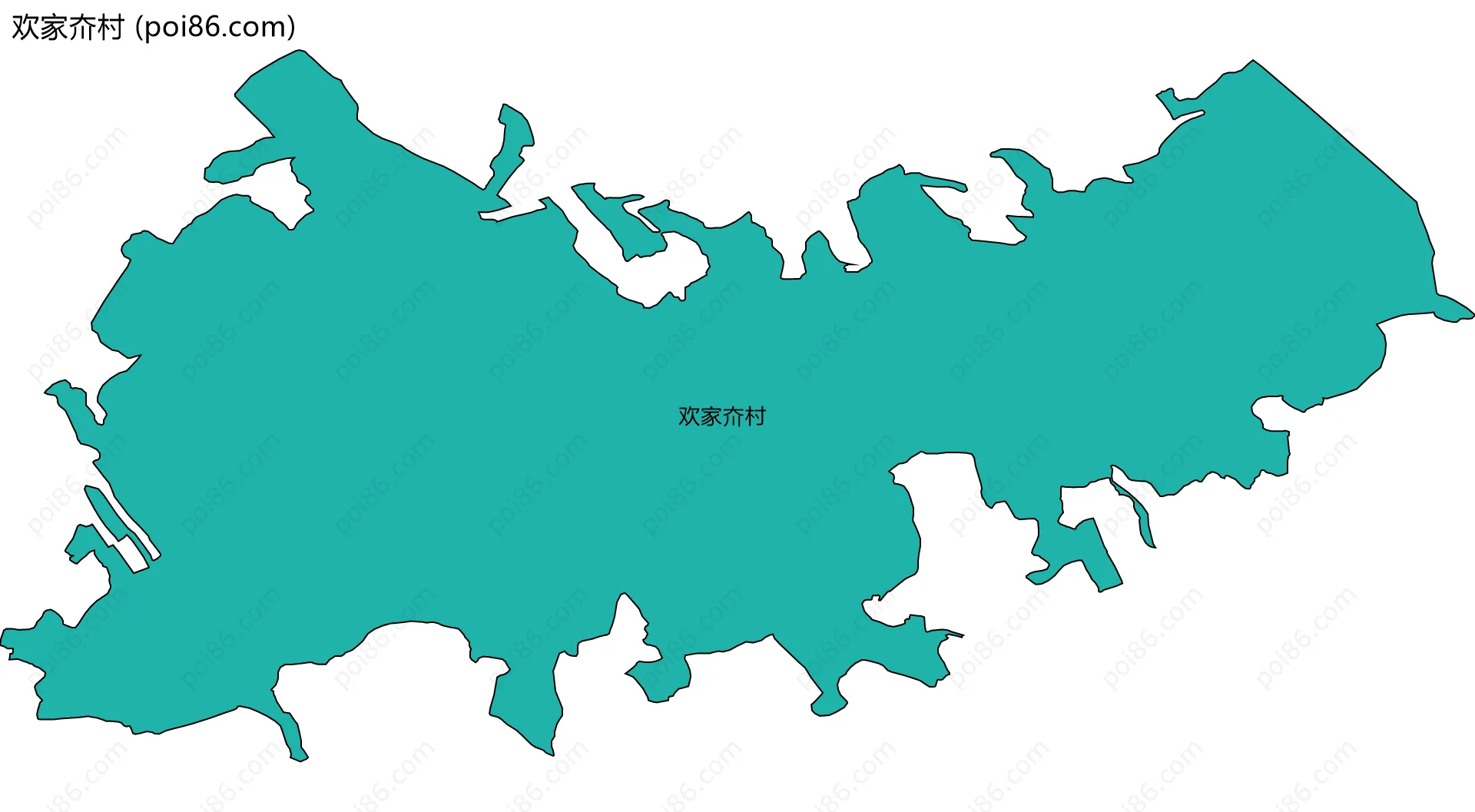 欢家夼村边界地图