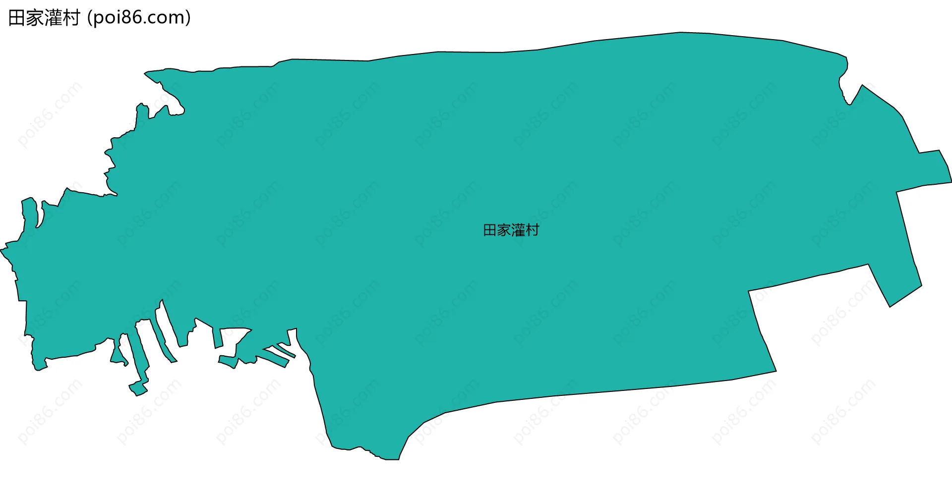 田家灌村边界地图