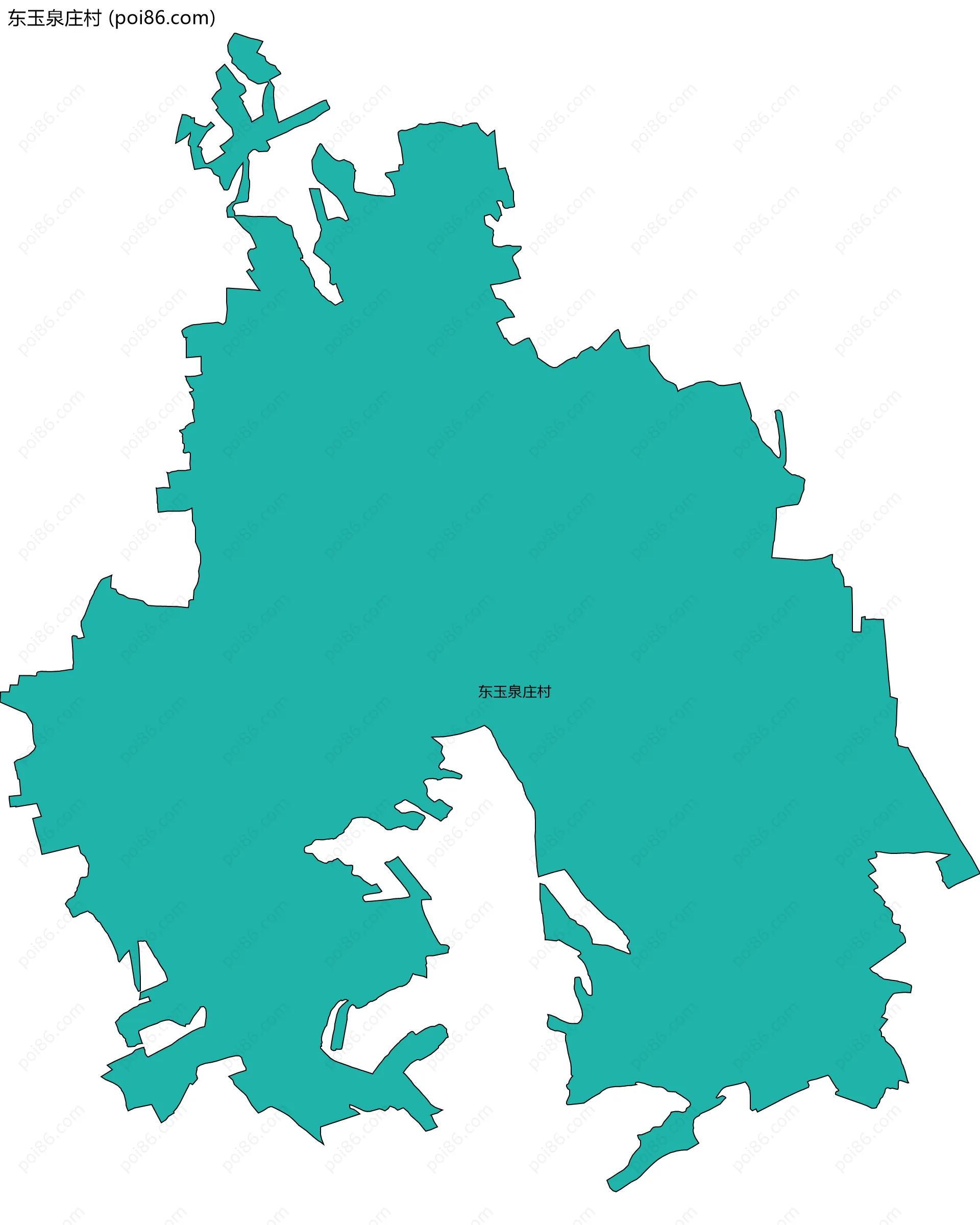 东玉泉庄村边界地图