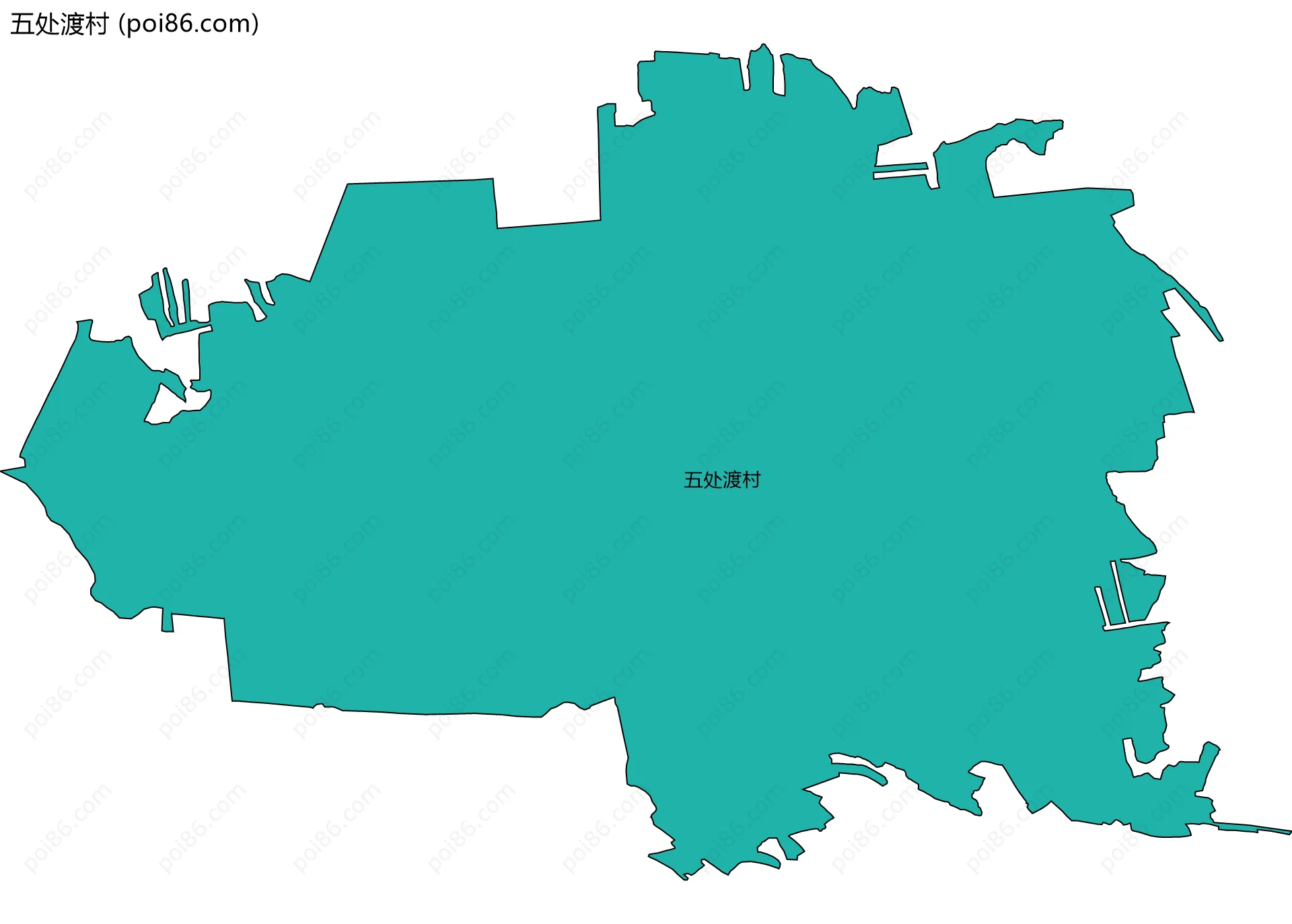 五处渡村边界地图
