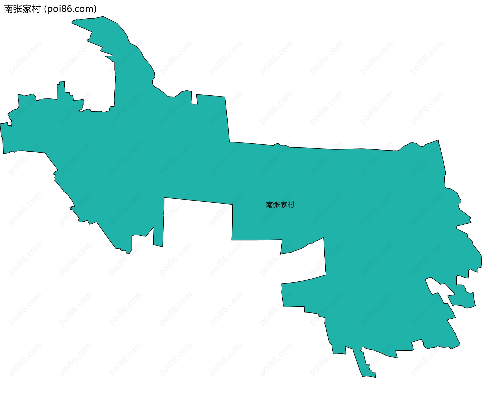 南张家村边界地图