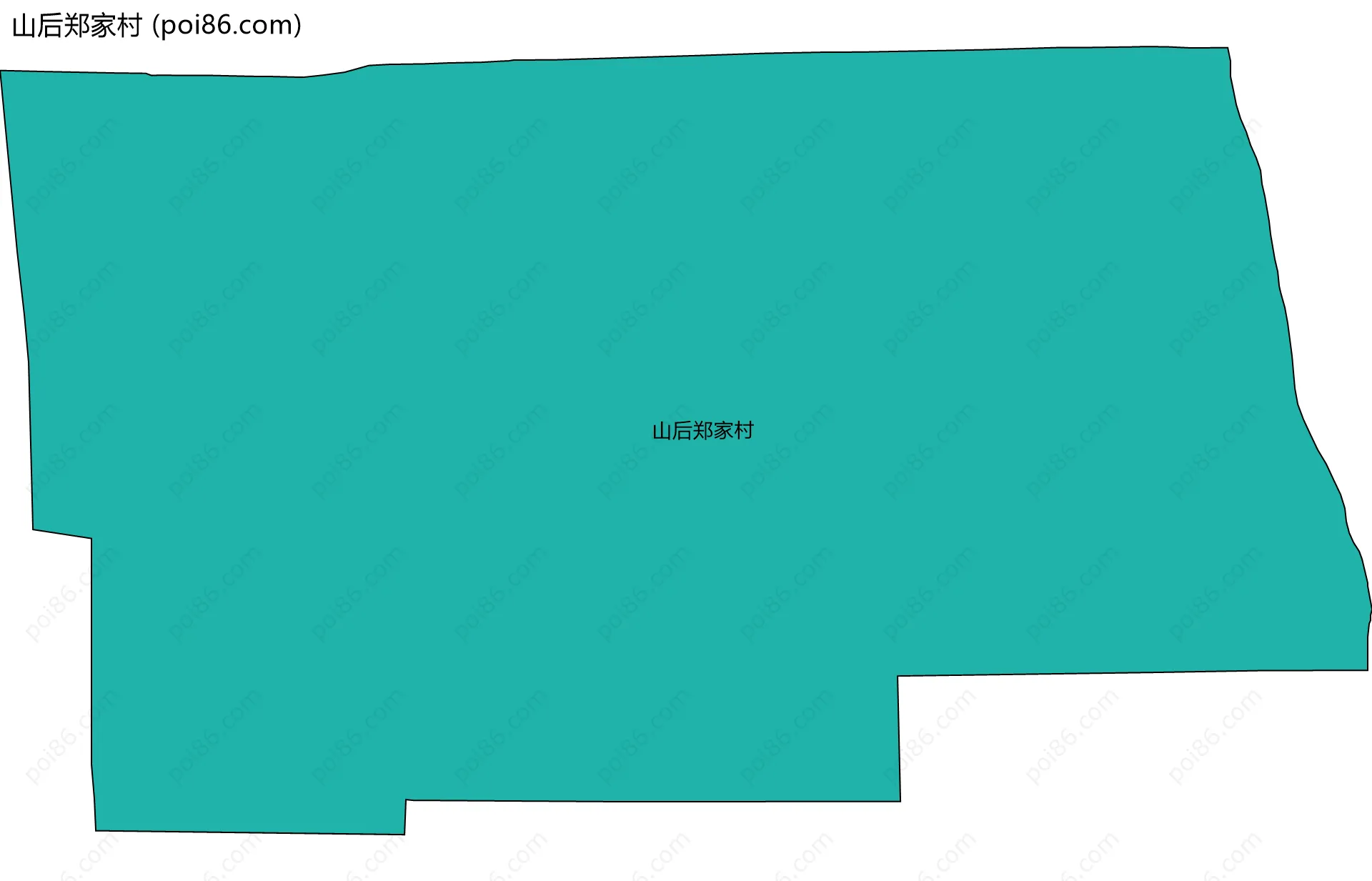 山后郑家村边界地图