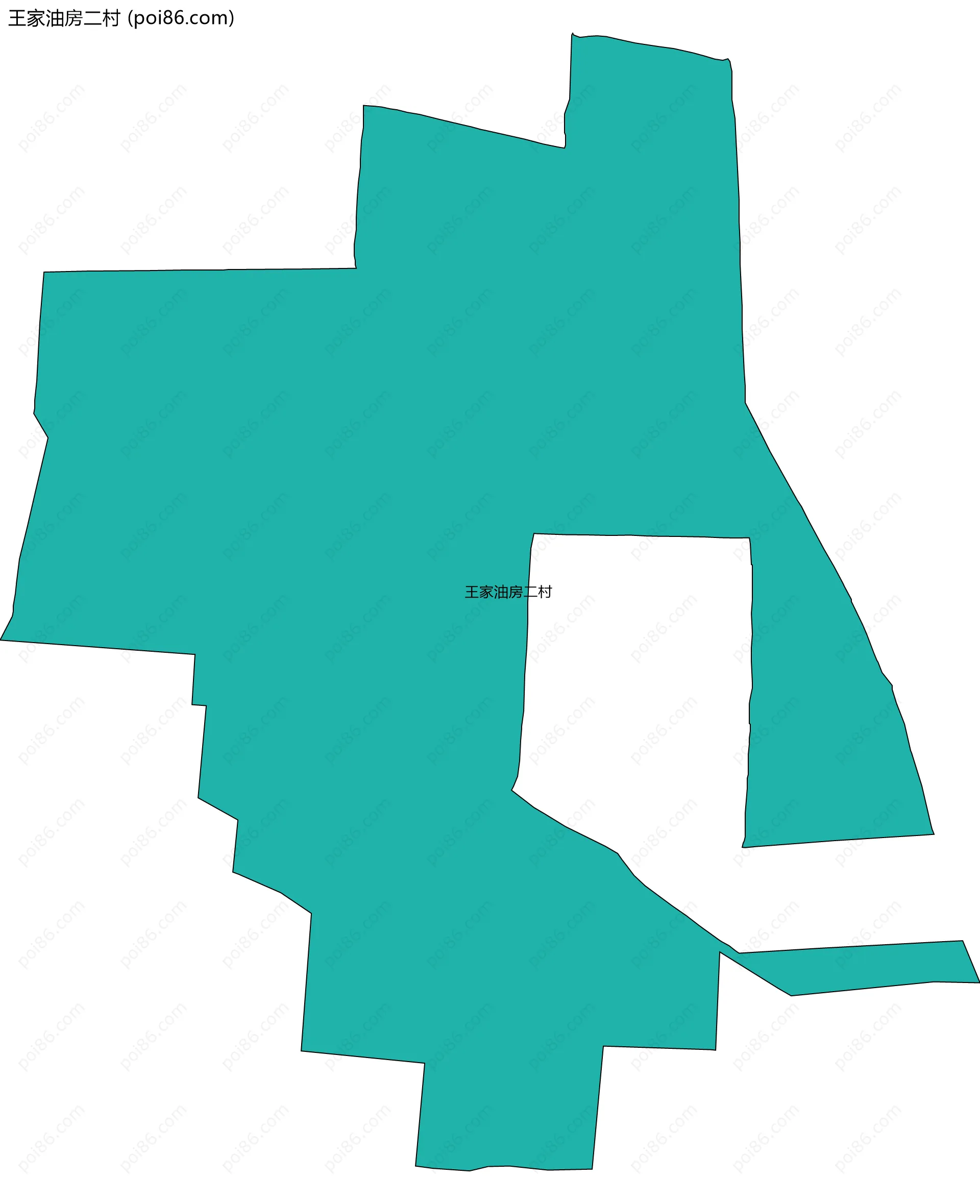 王家油房二村边界地图