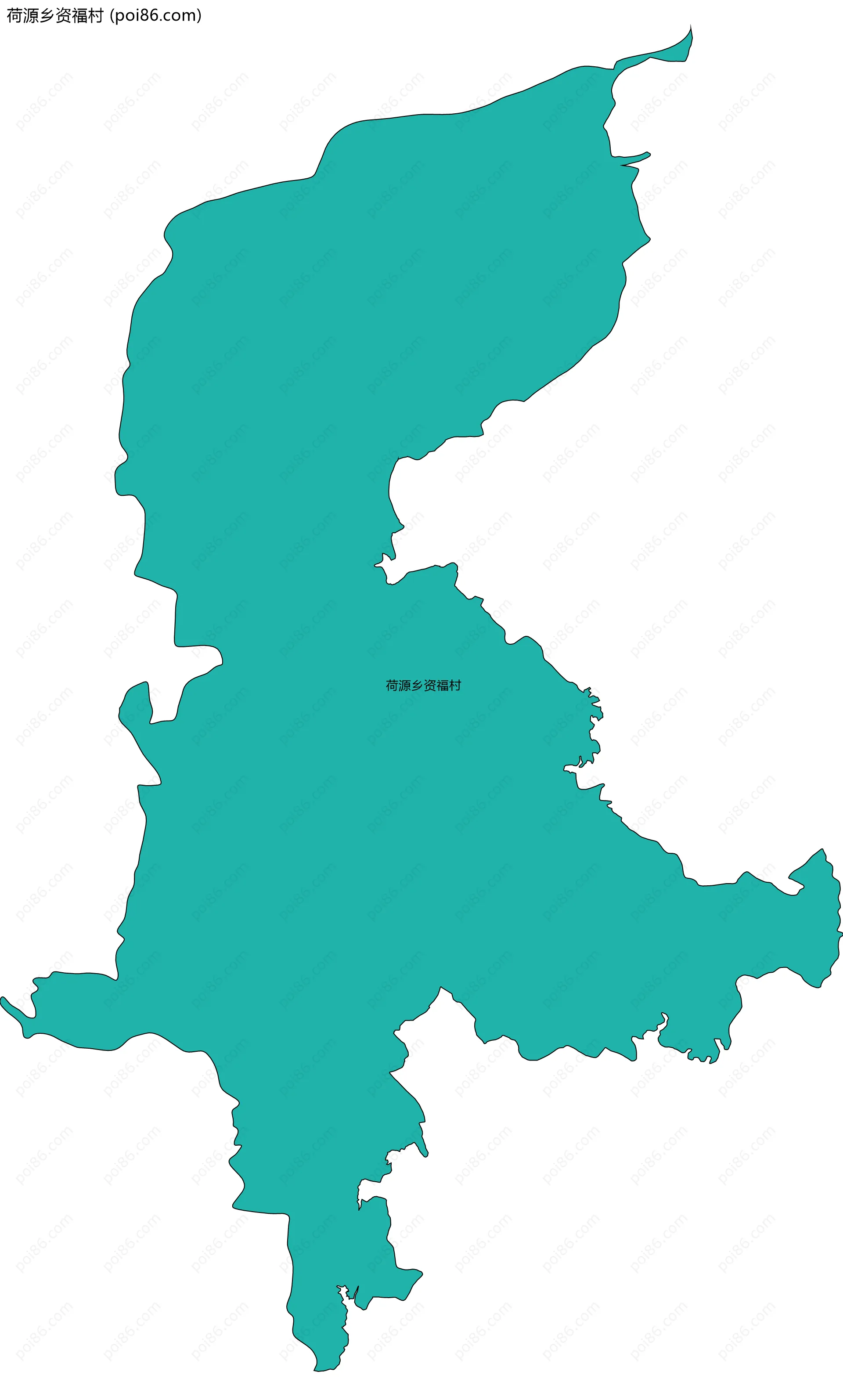 荷源乡资福村边界地图