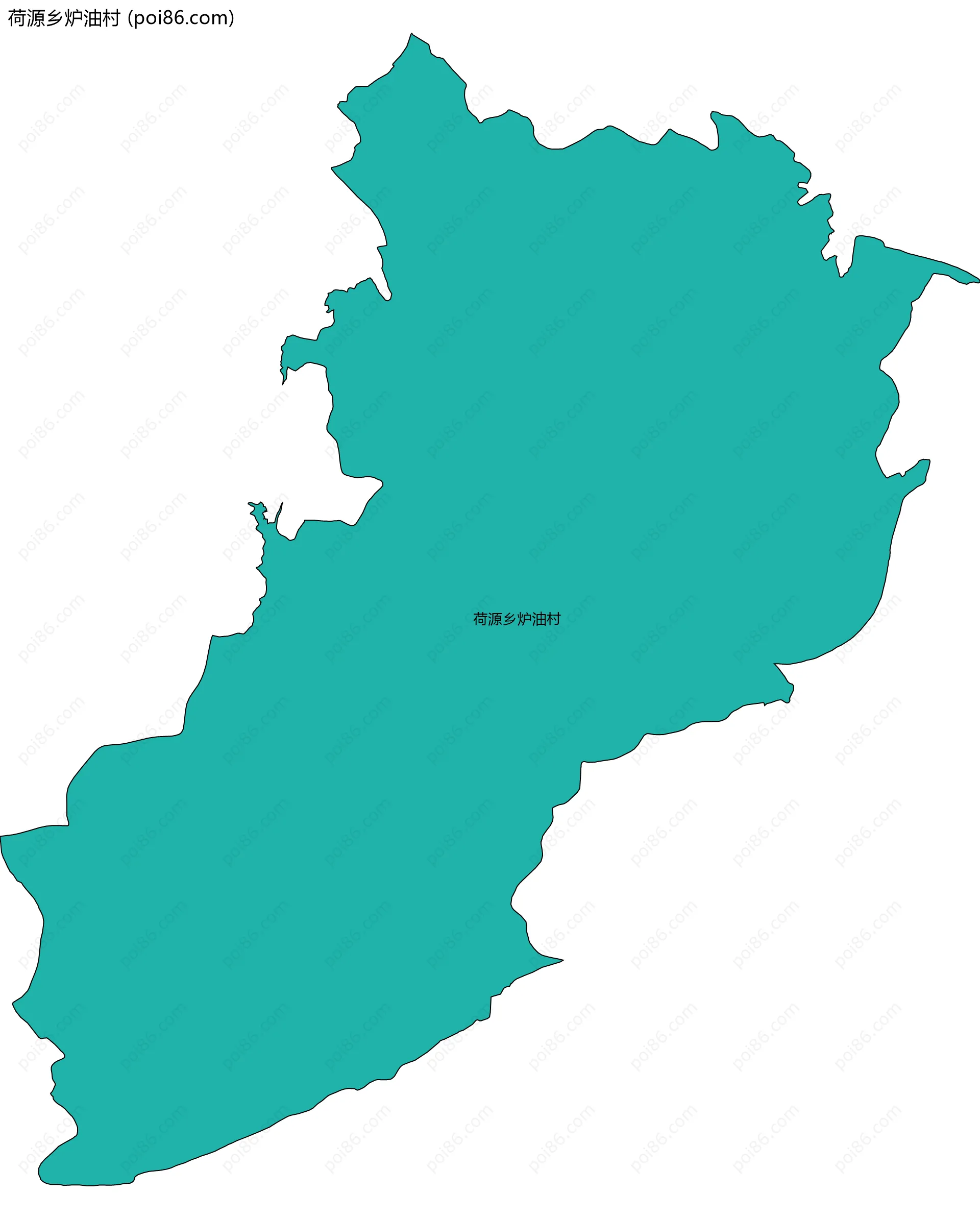 荷源乡炉油村边界地图