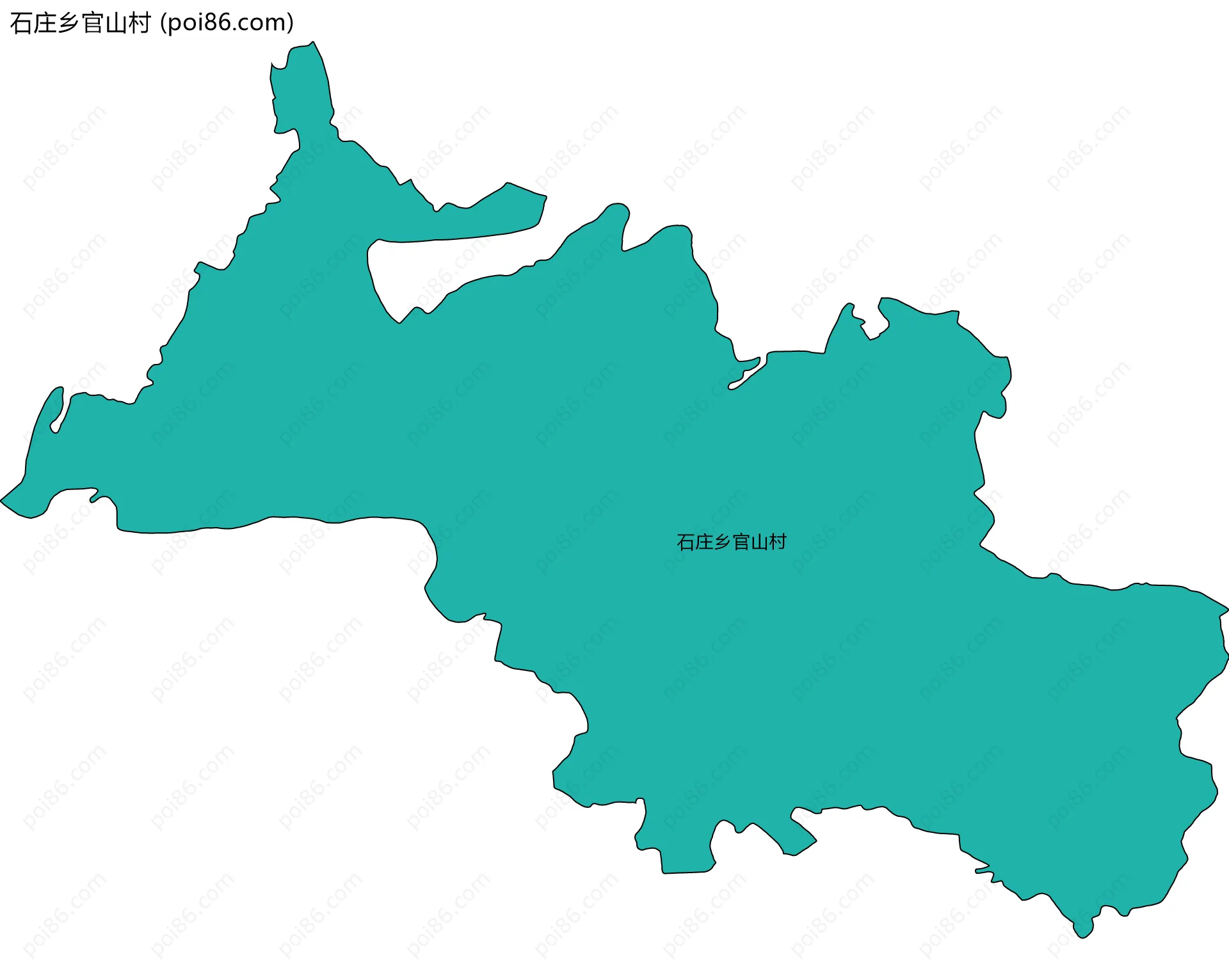石庄乡官山村边界地图