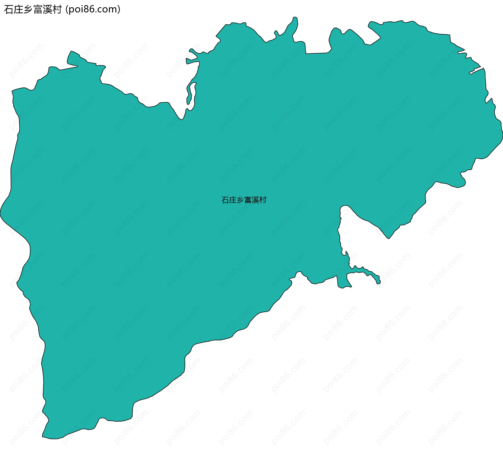 石庄乡富溪村边界地图