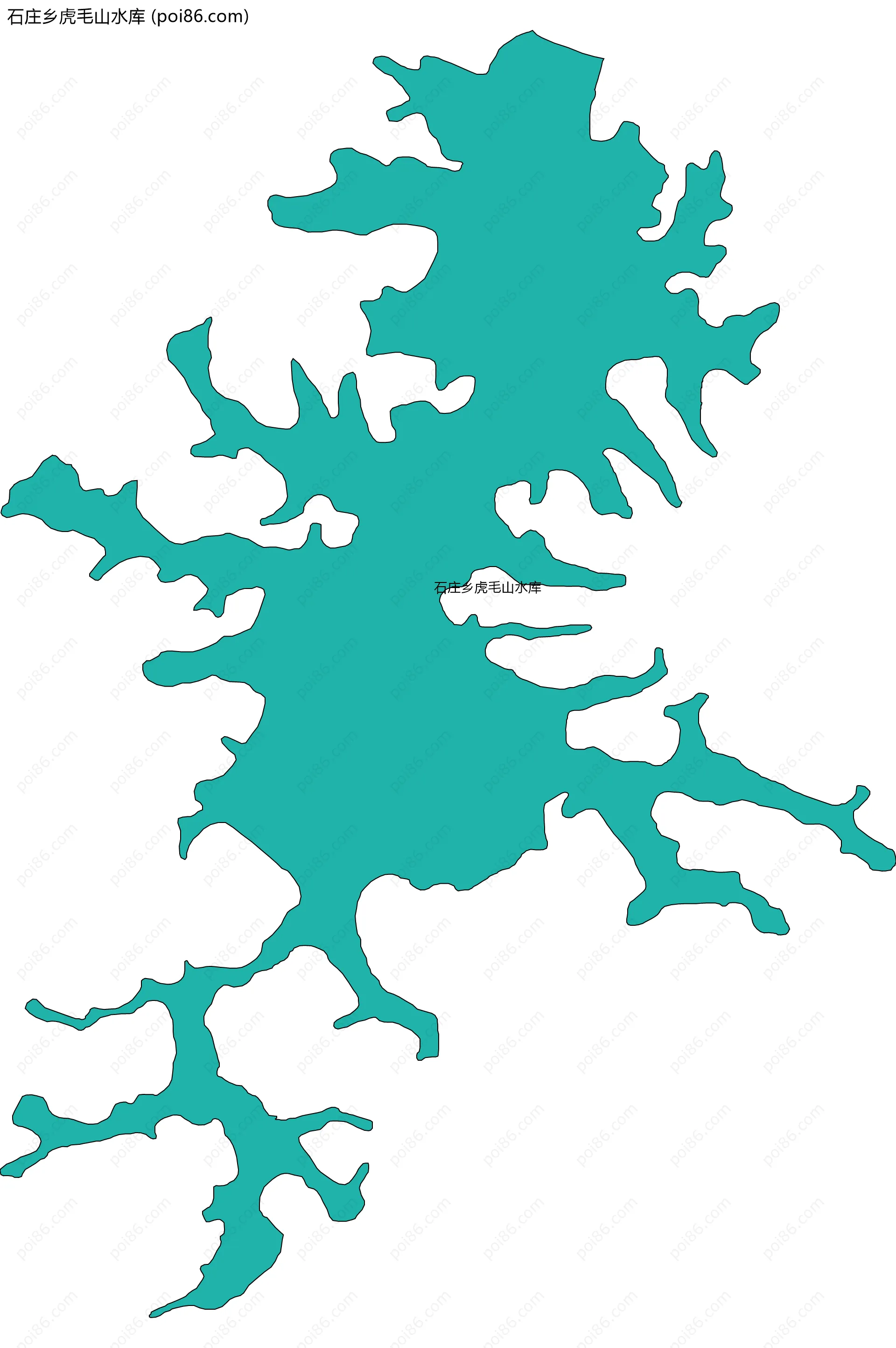 石庄乡虎毛山水库边界地图