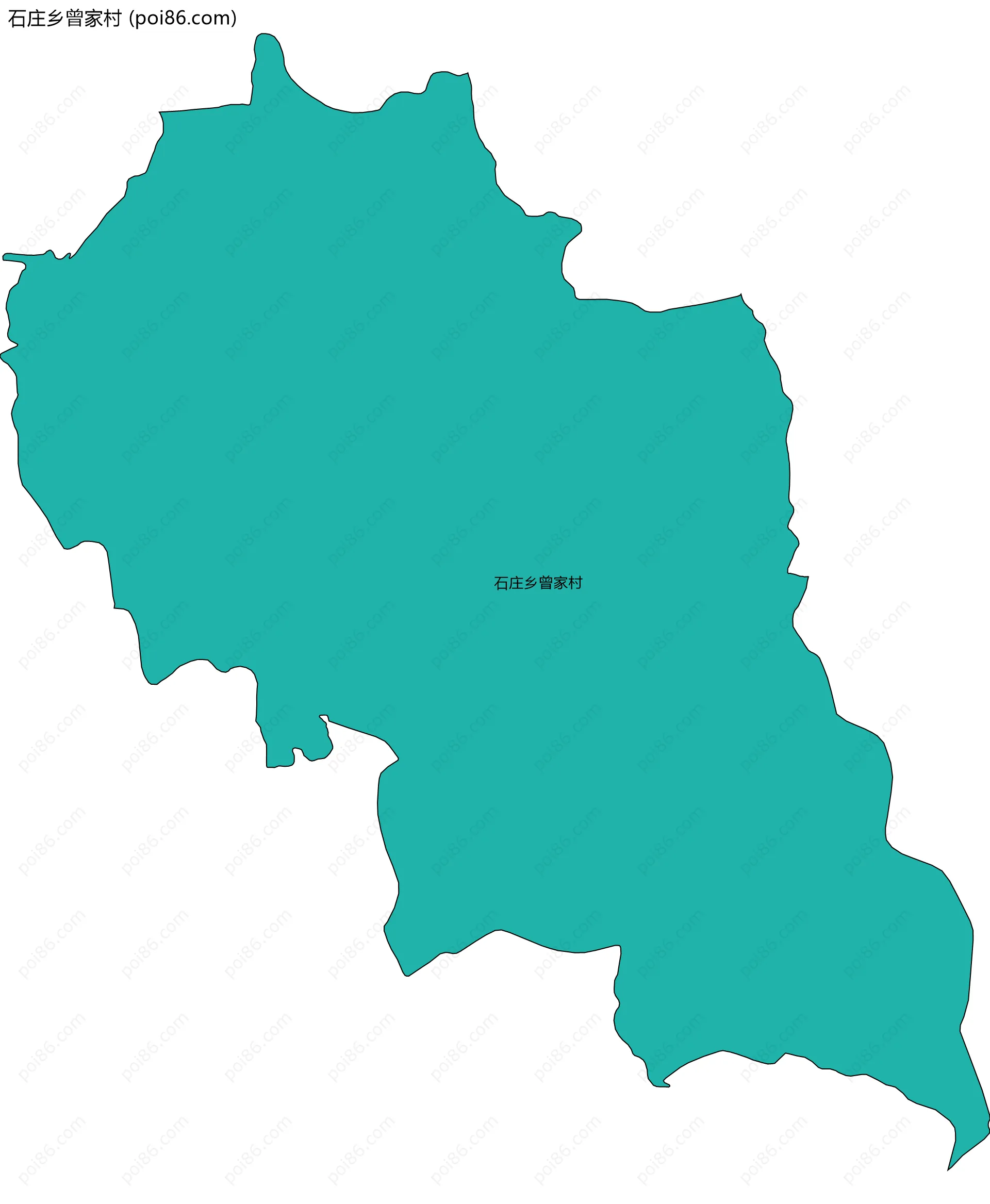 石庄乡曾家村边界地图