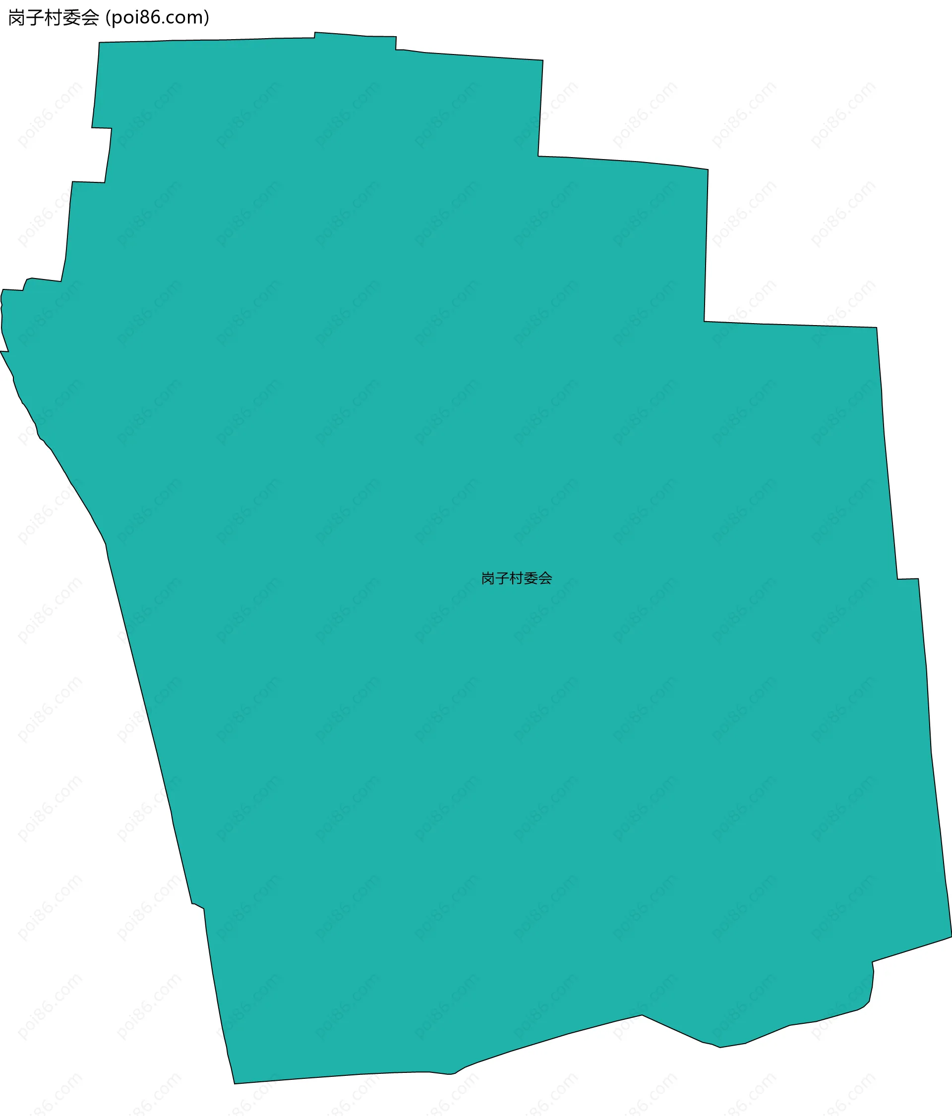 岗子村委会边界地图