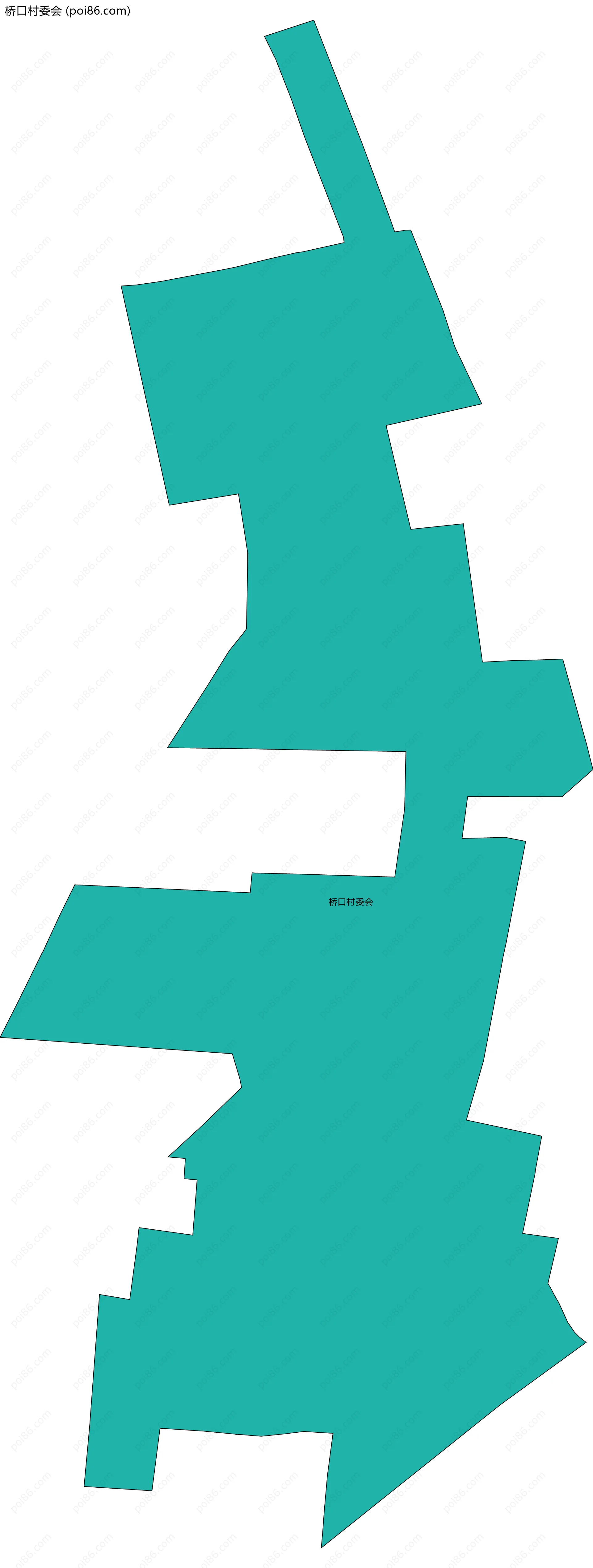 桥口村委会边界地图