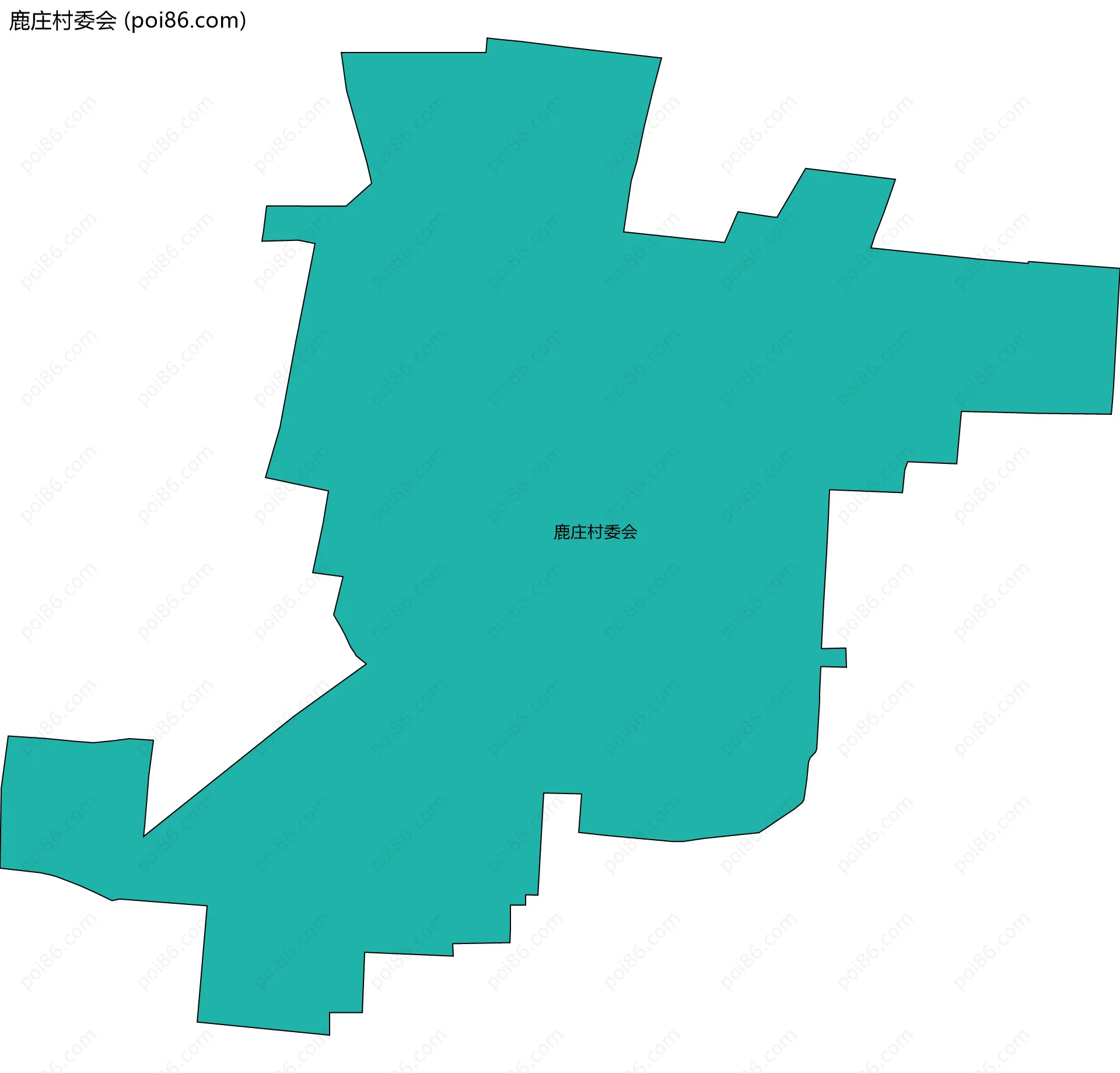 鹿庄村委会边界地图