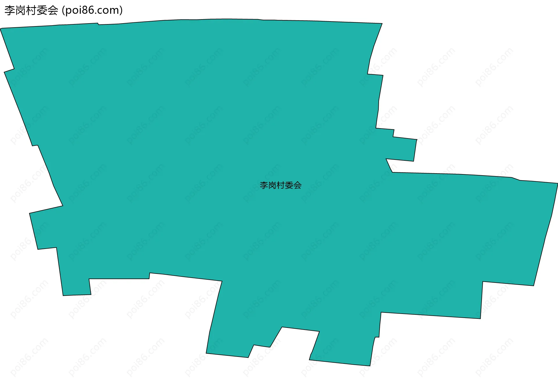 李岗村委会边界地图