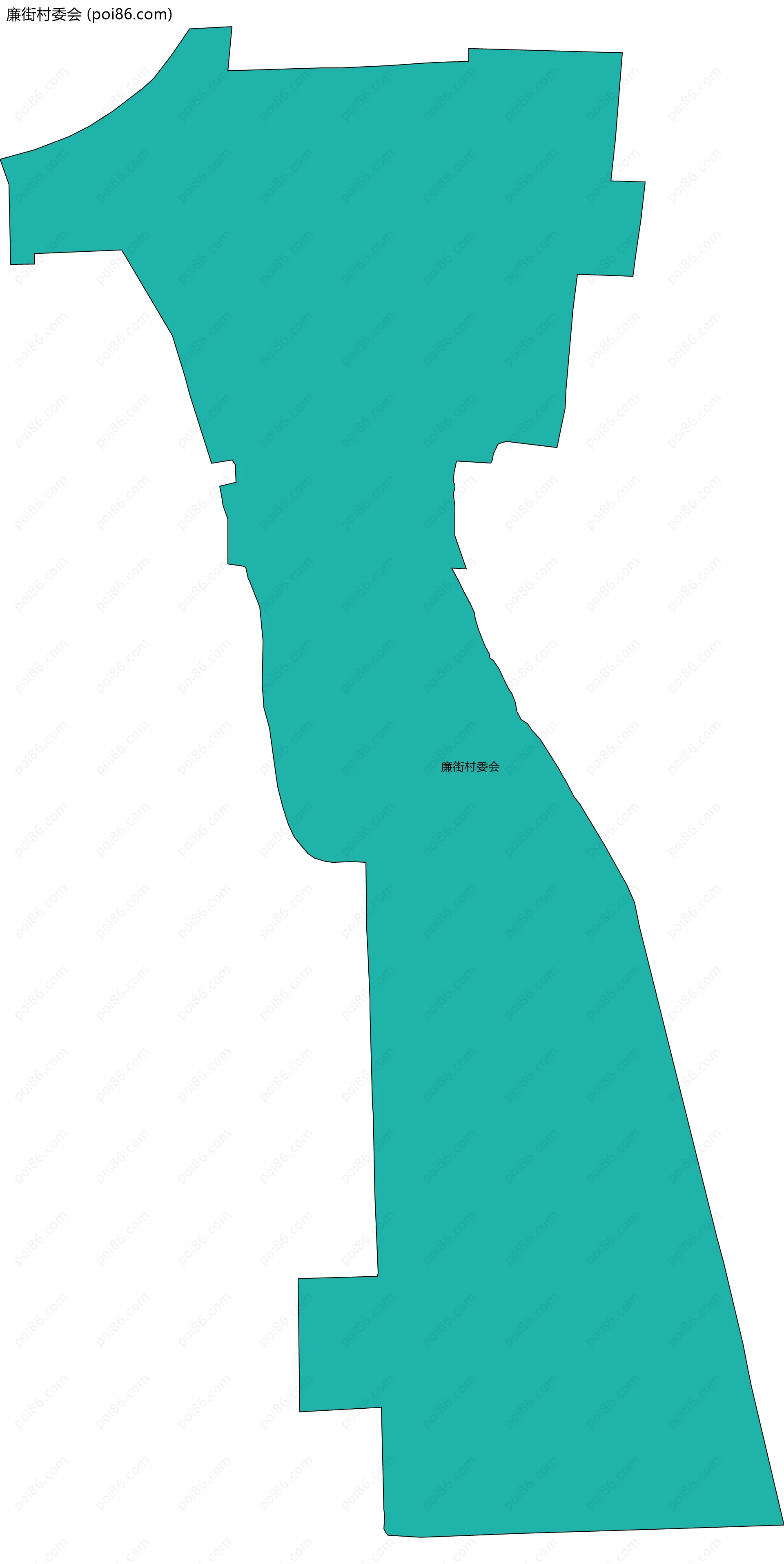 廉街村委会边界地图