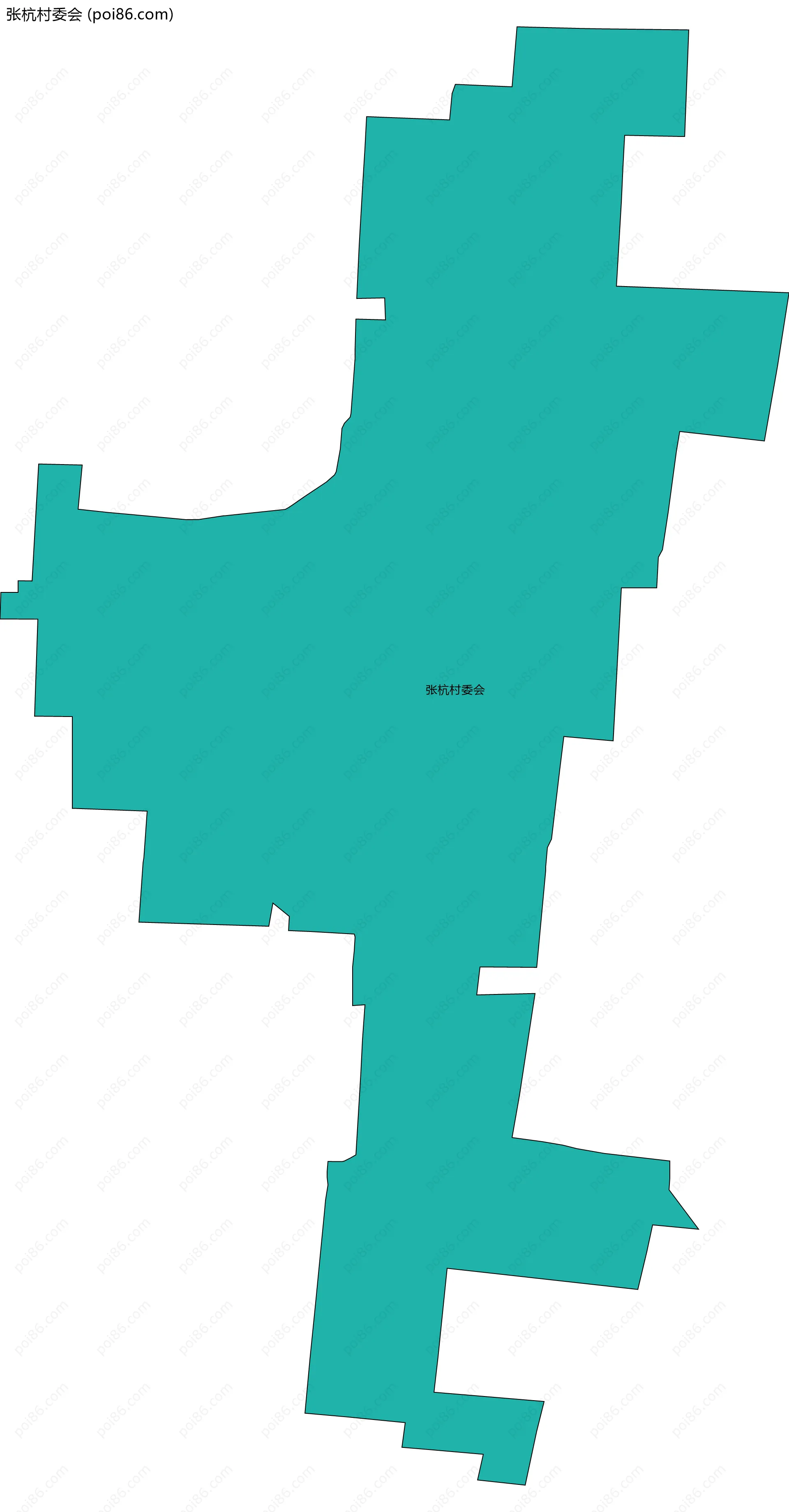 张杭村委会边界地图