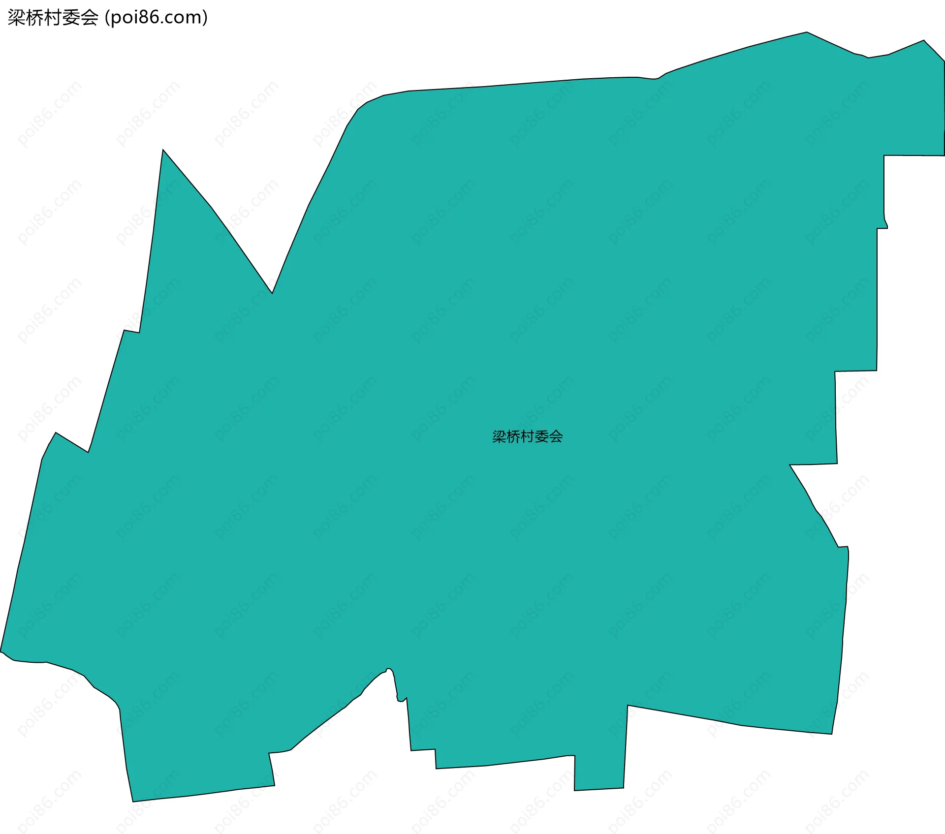梁桥村委会边界地图