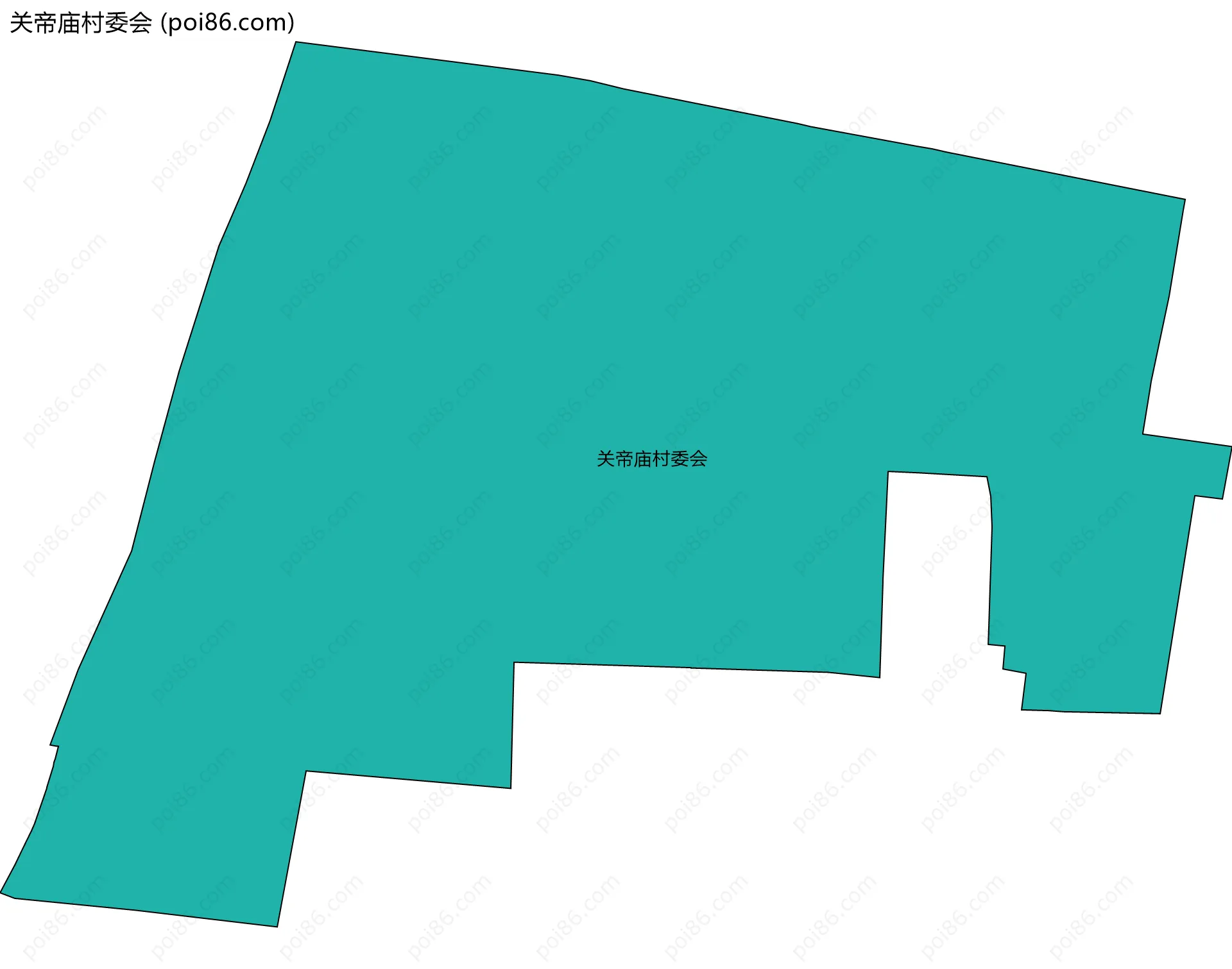 关帝庙村委会边界地图