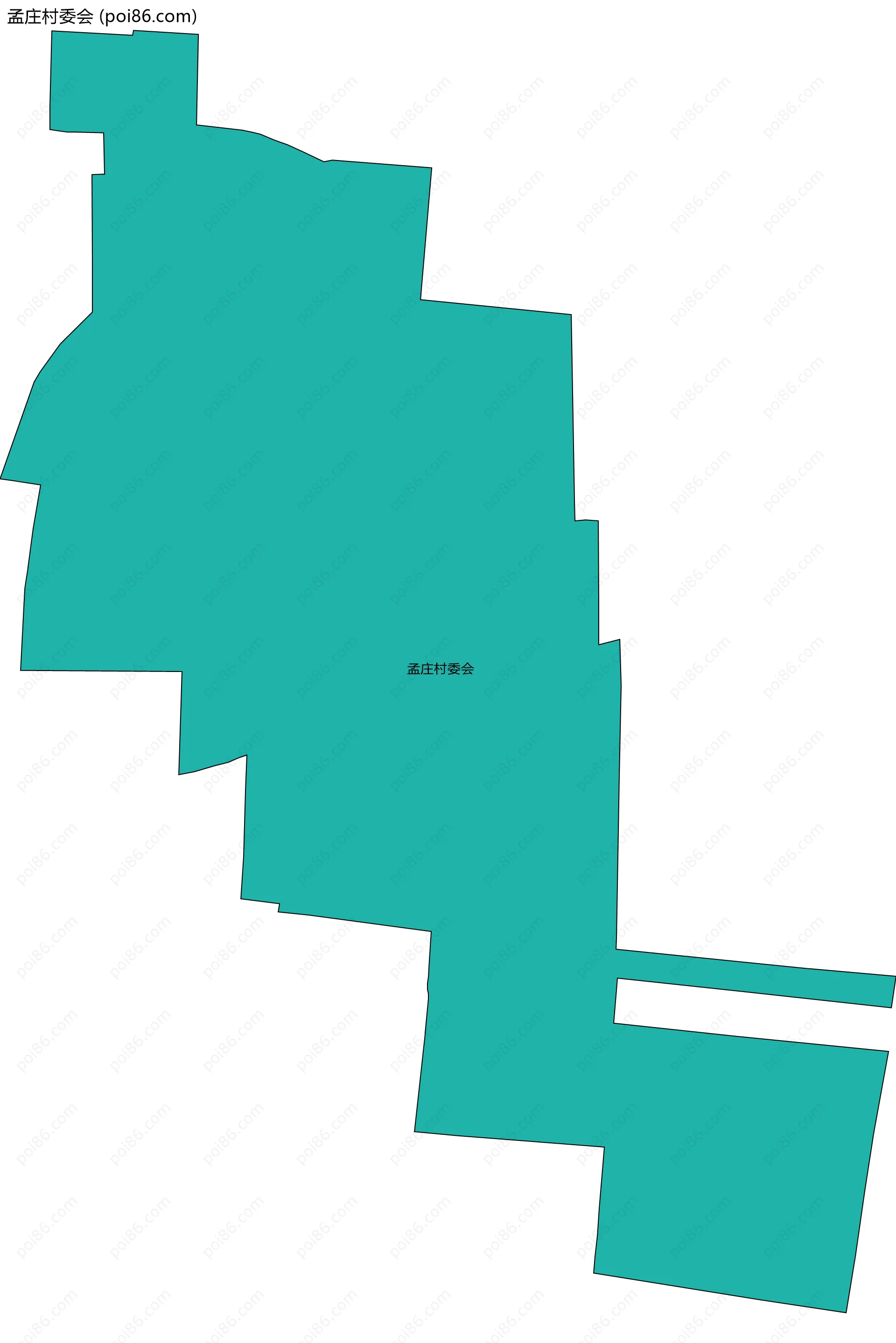 孟庄村委会边界地图