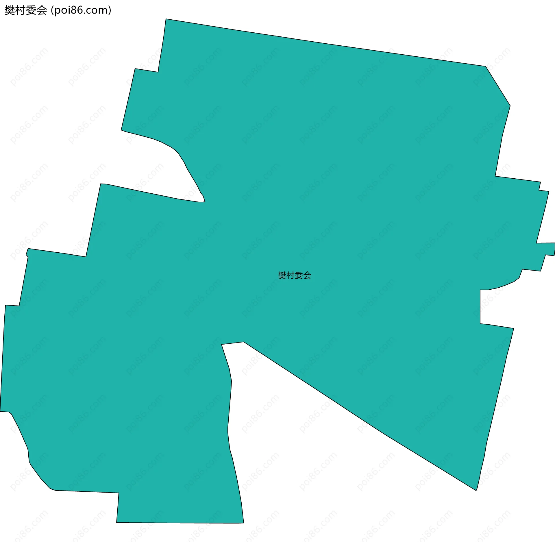 樊村委会边界地图