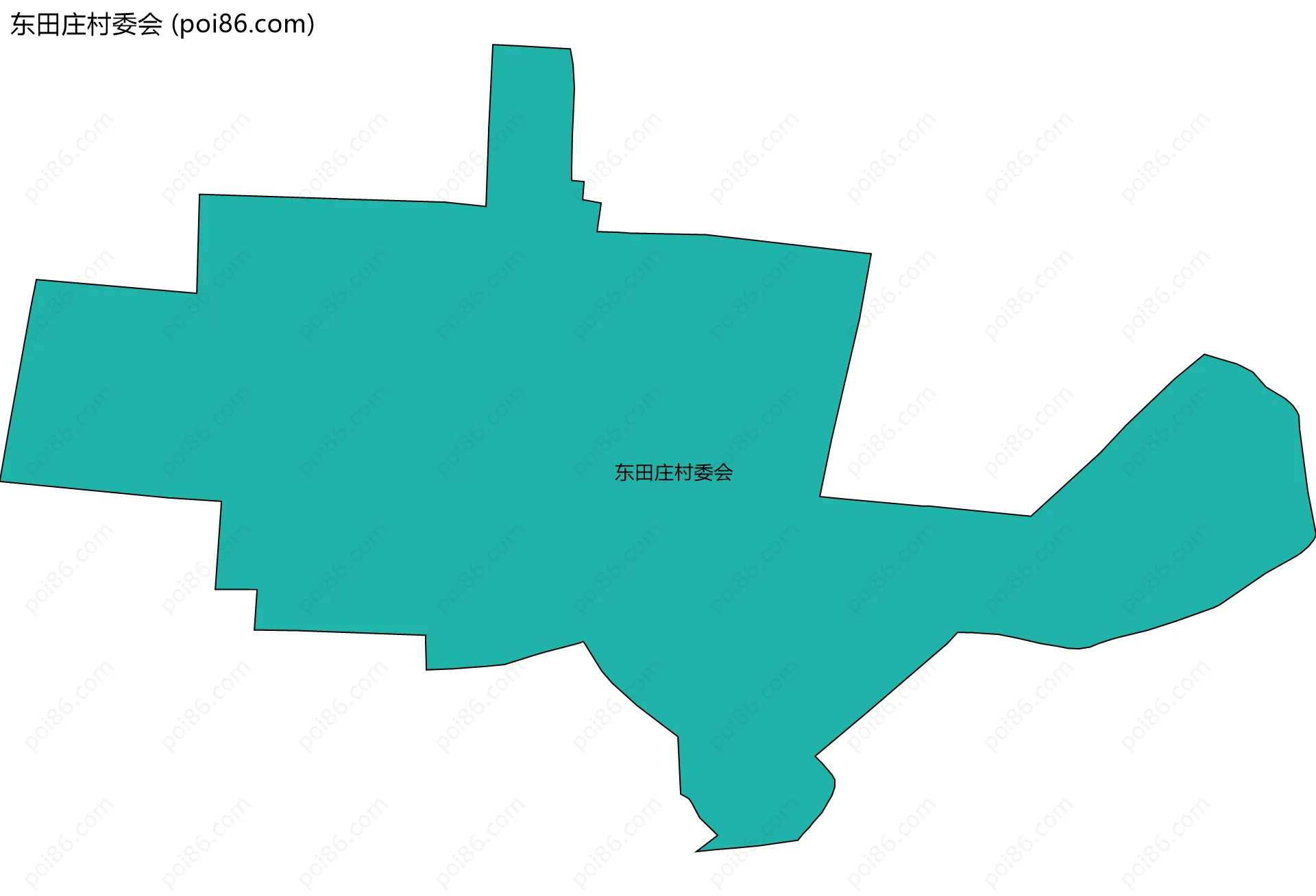 东田庄村委会边界地图