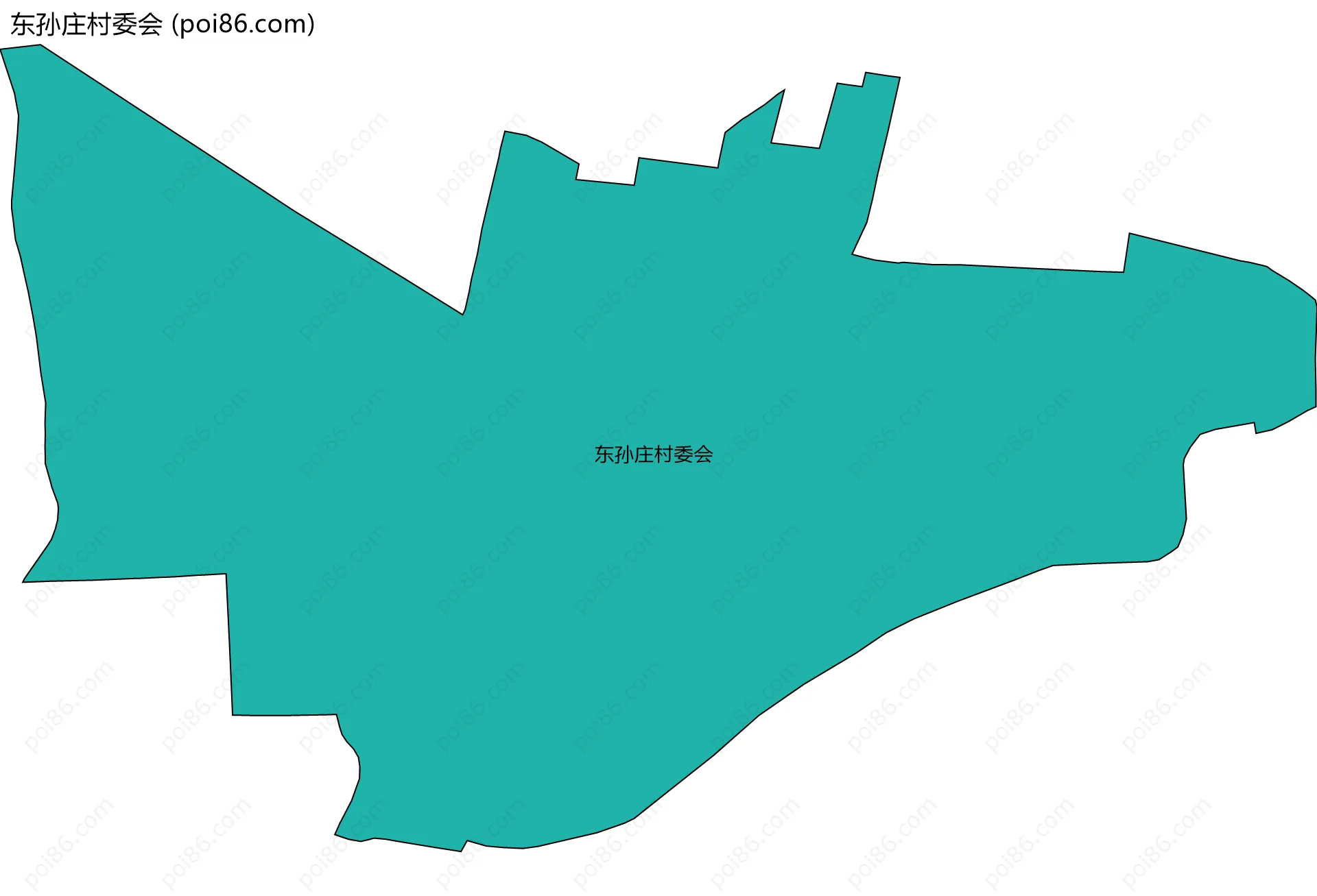 东孙庄村委会边界地图
