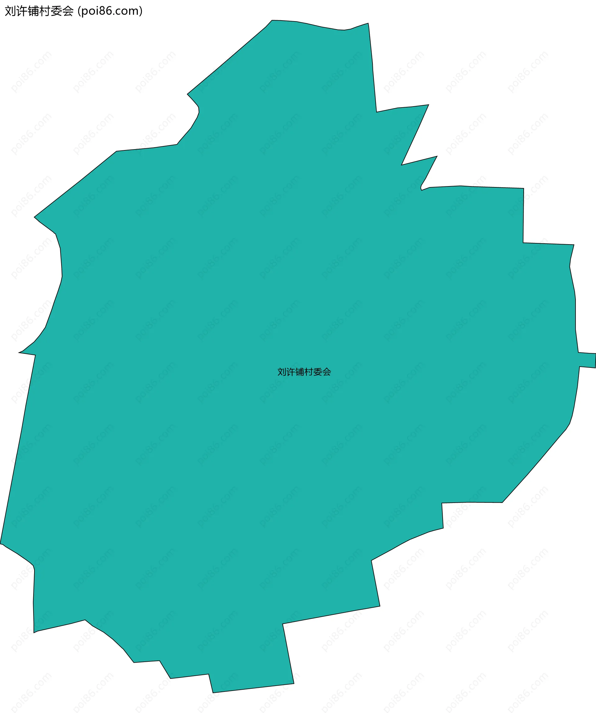 刘许铺村委会边界地图