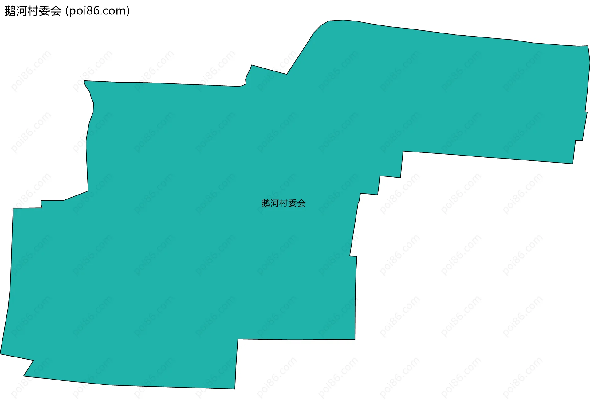 鹅河村委会边界地图