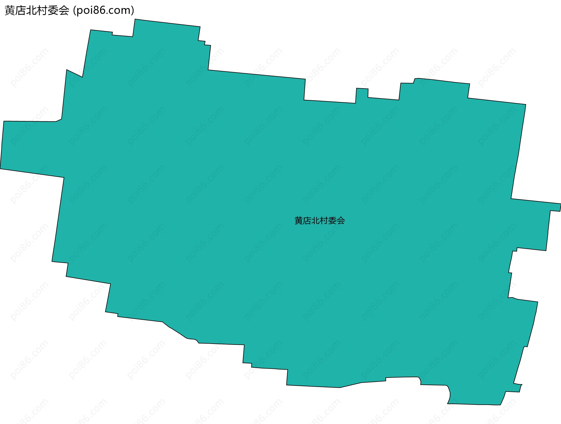 黄店北村委会边界地图