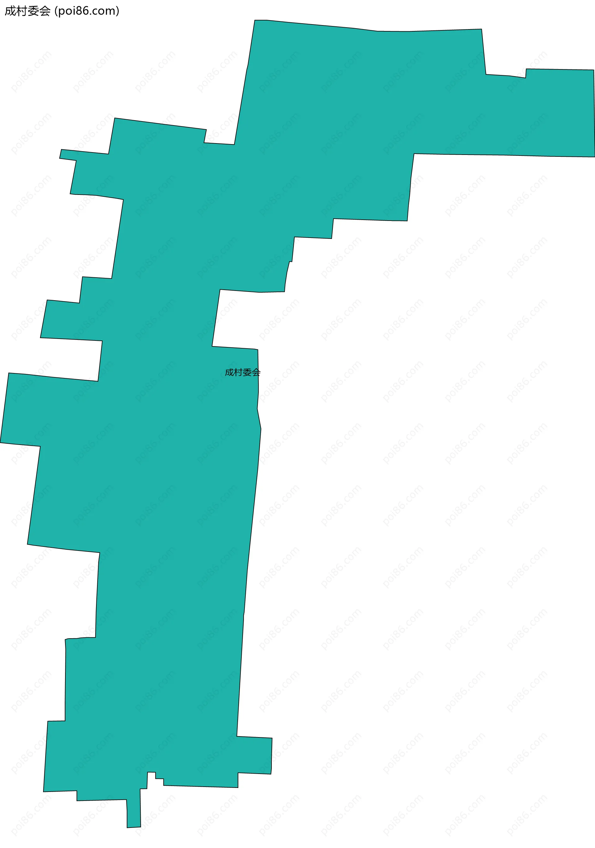 成村委会边界地图