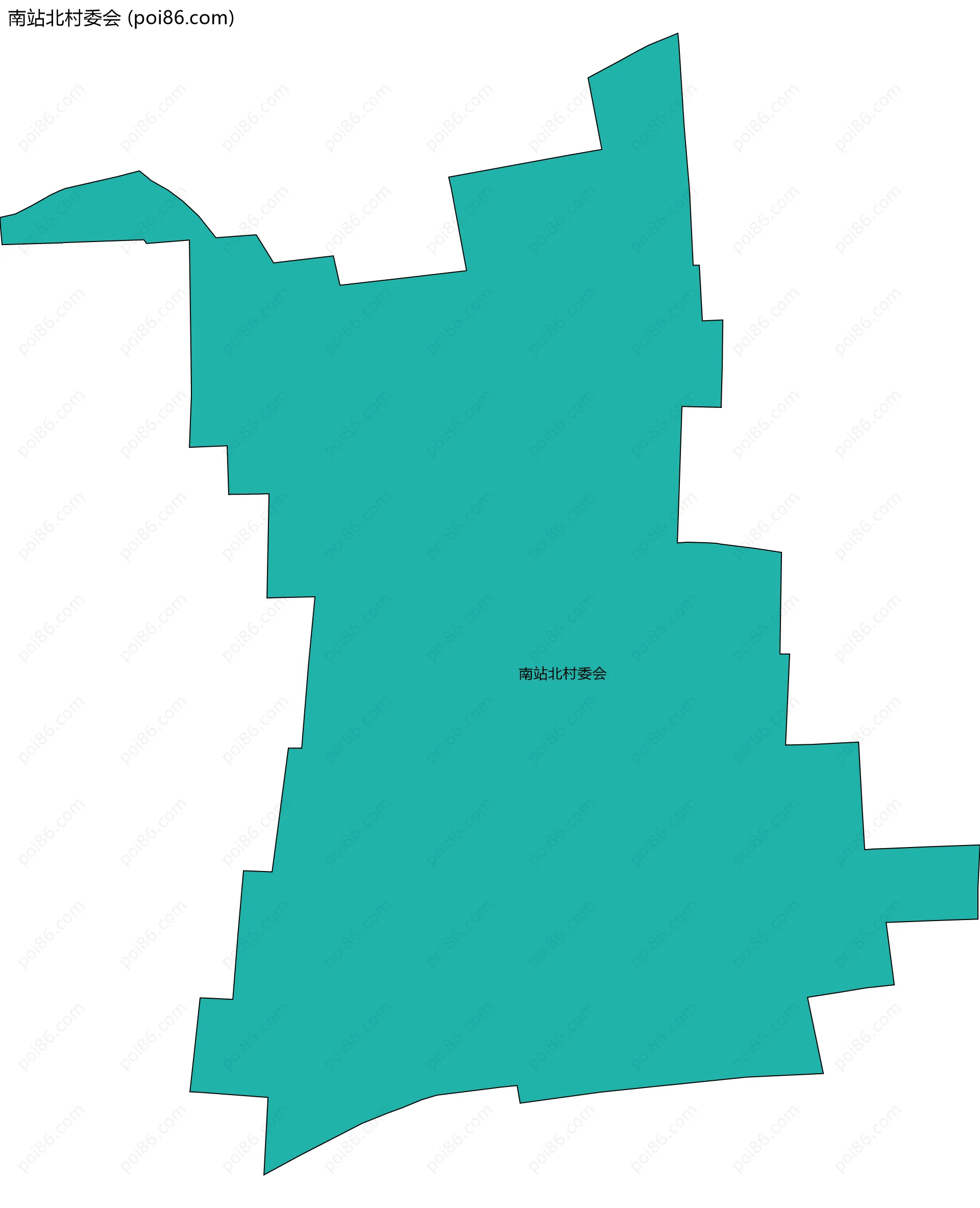 南站北村委会边界地图