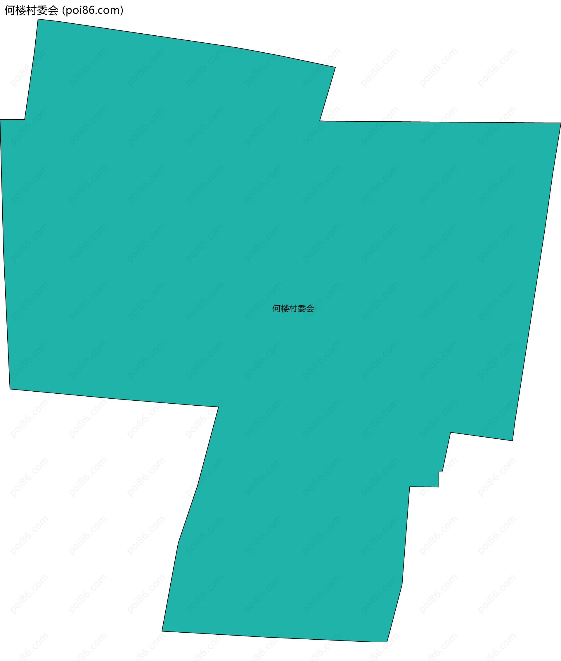 何楼村委会边界地图