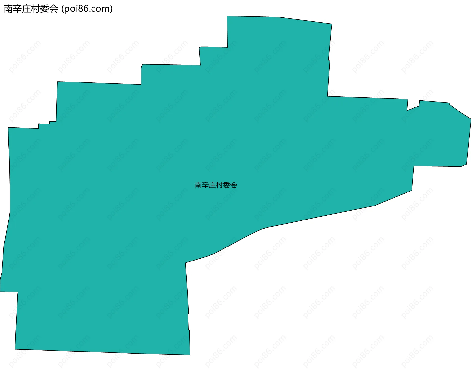 南辛庄村委会边界地图
