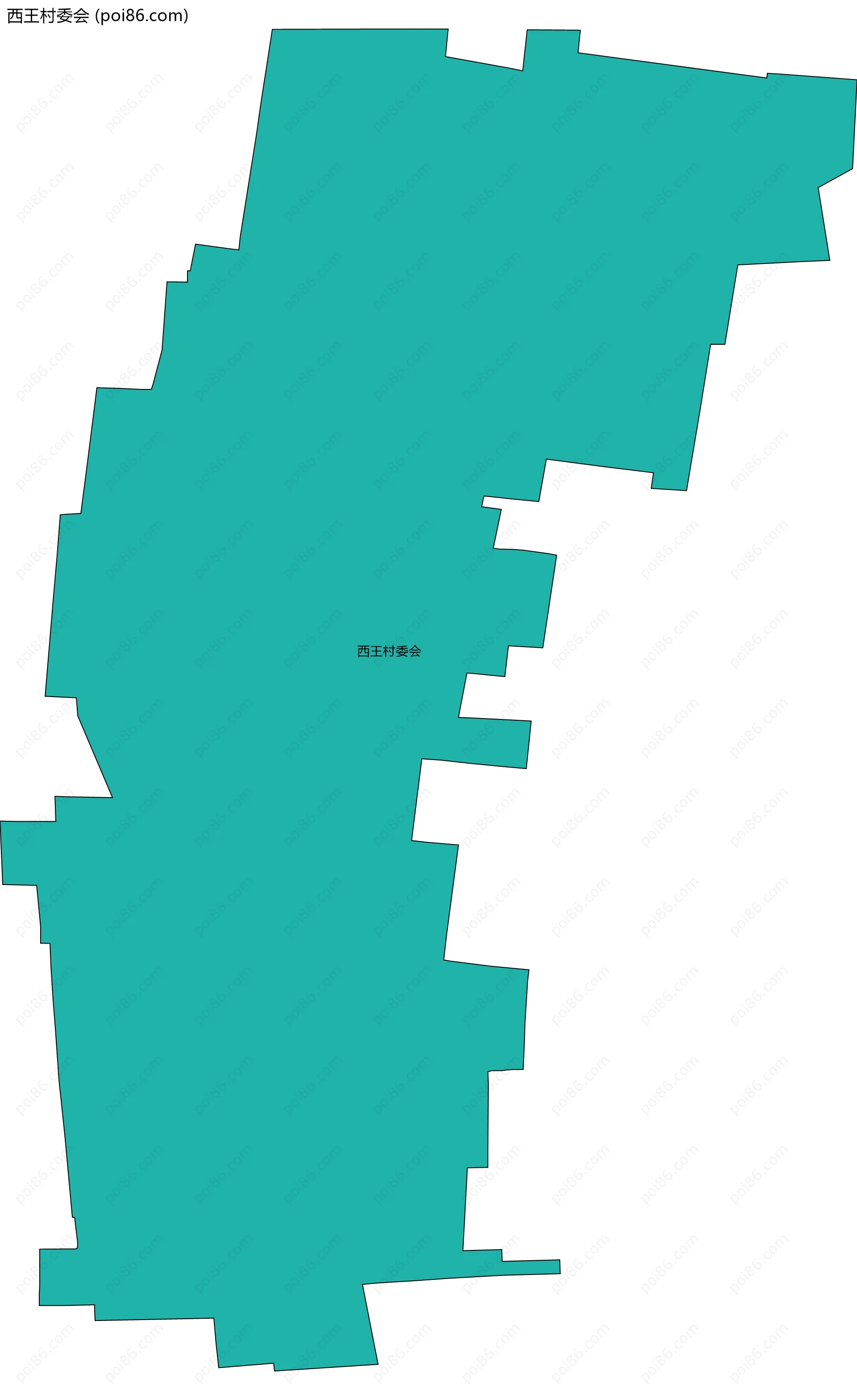 西王村委会边界地图