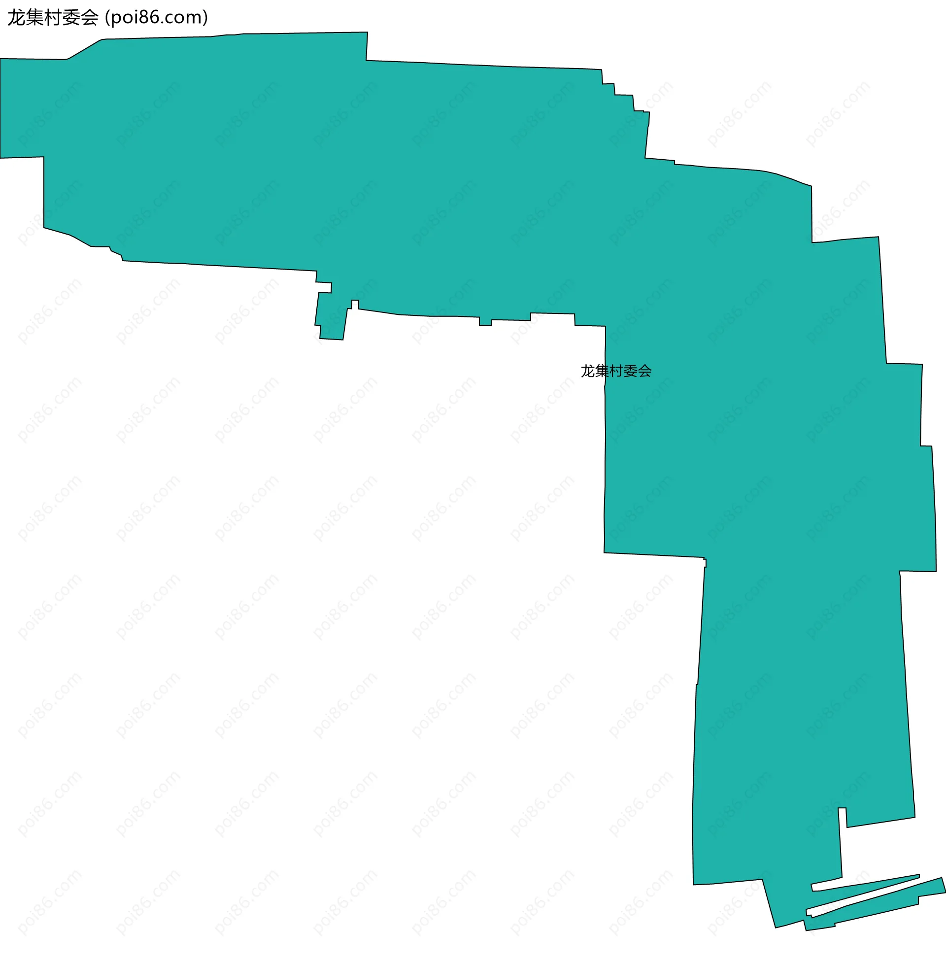龙集村委会边界地图