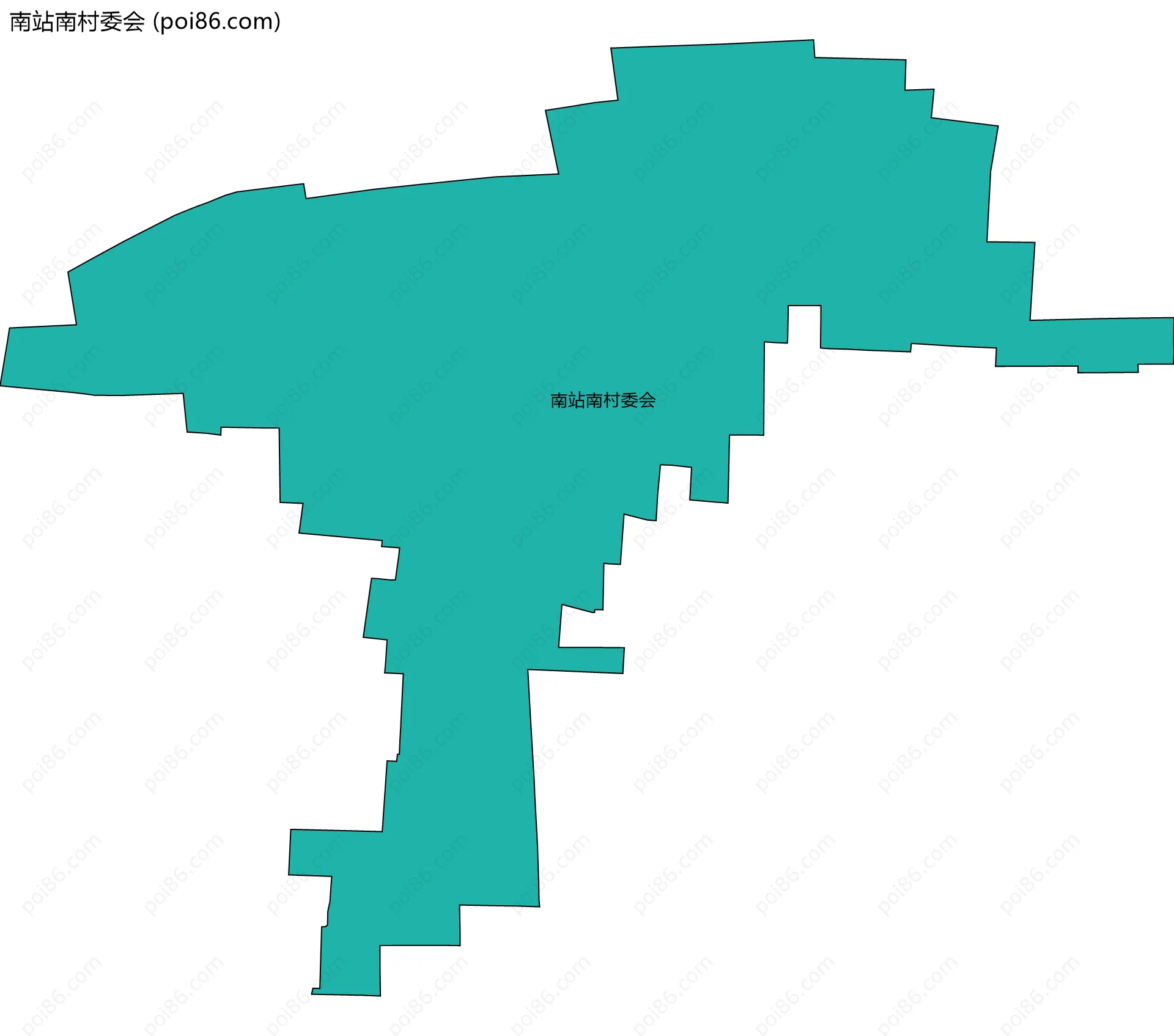 南站南村委会边界地图