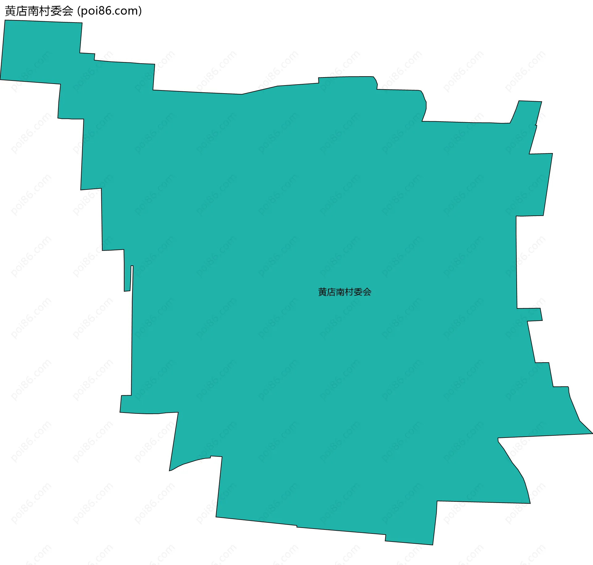 黄店南村委会边界地图