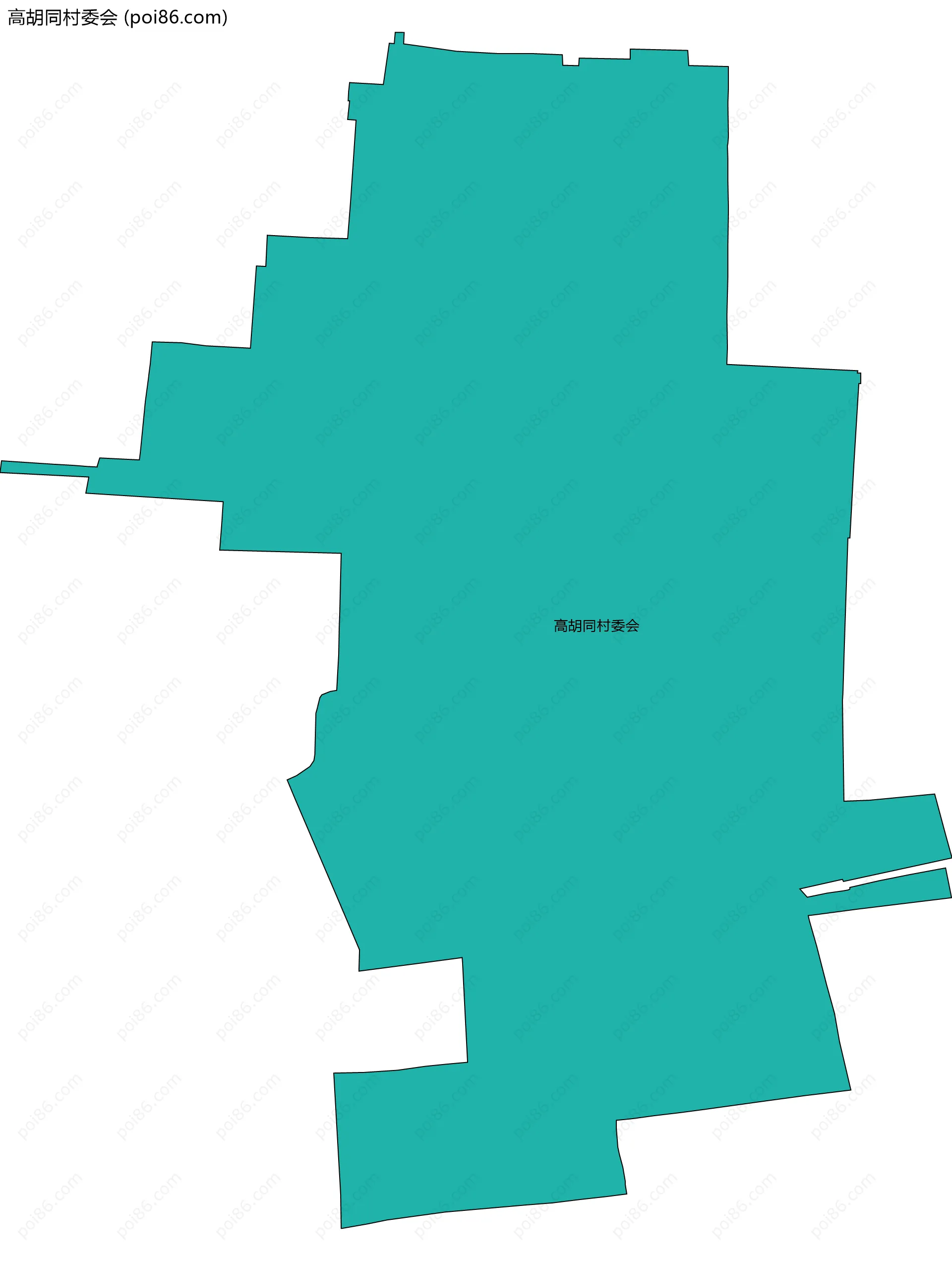 高胡同村委会边界地图