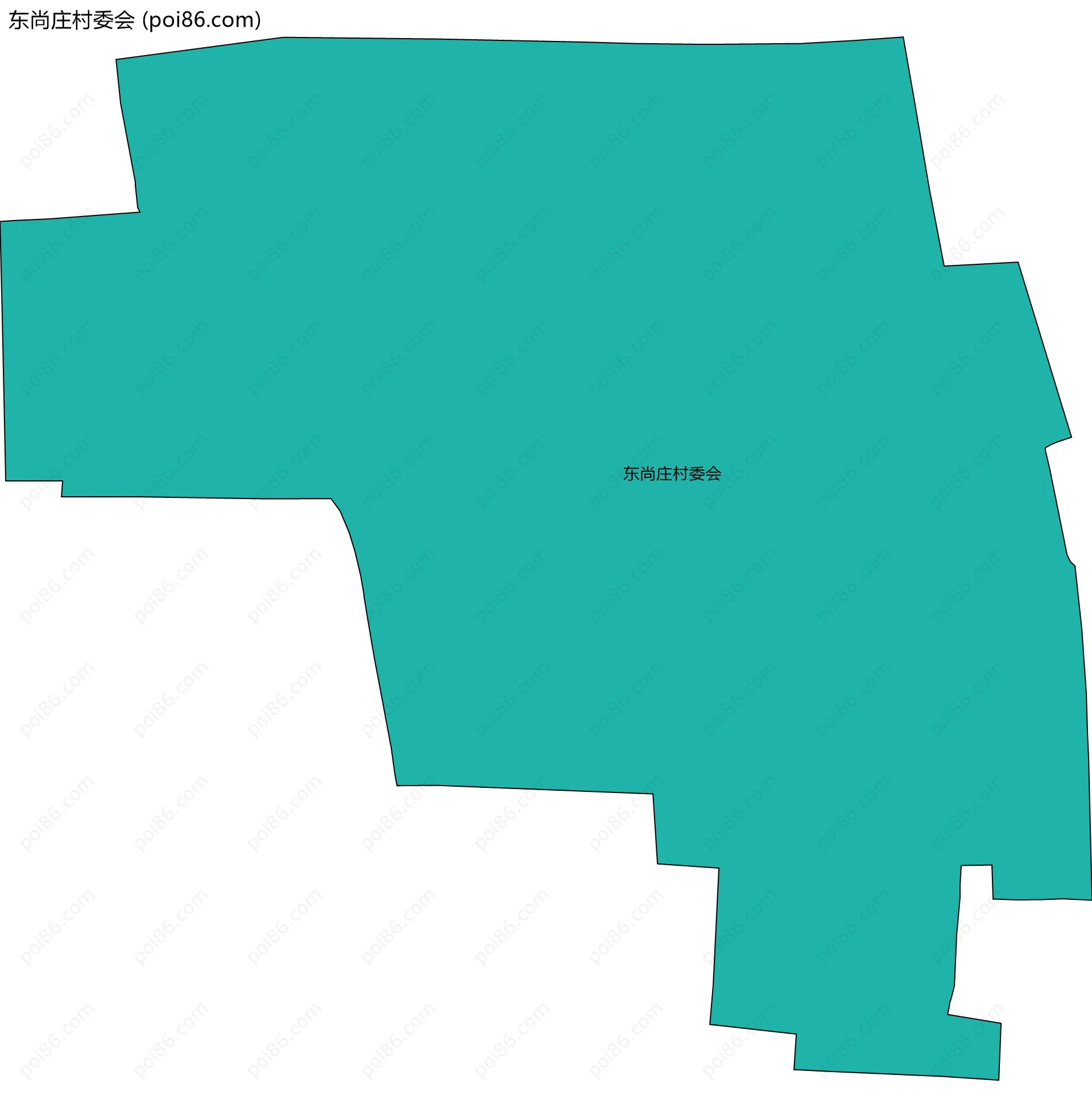 东尚庄村委会边界地图
