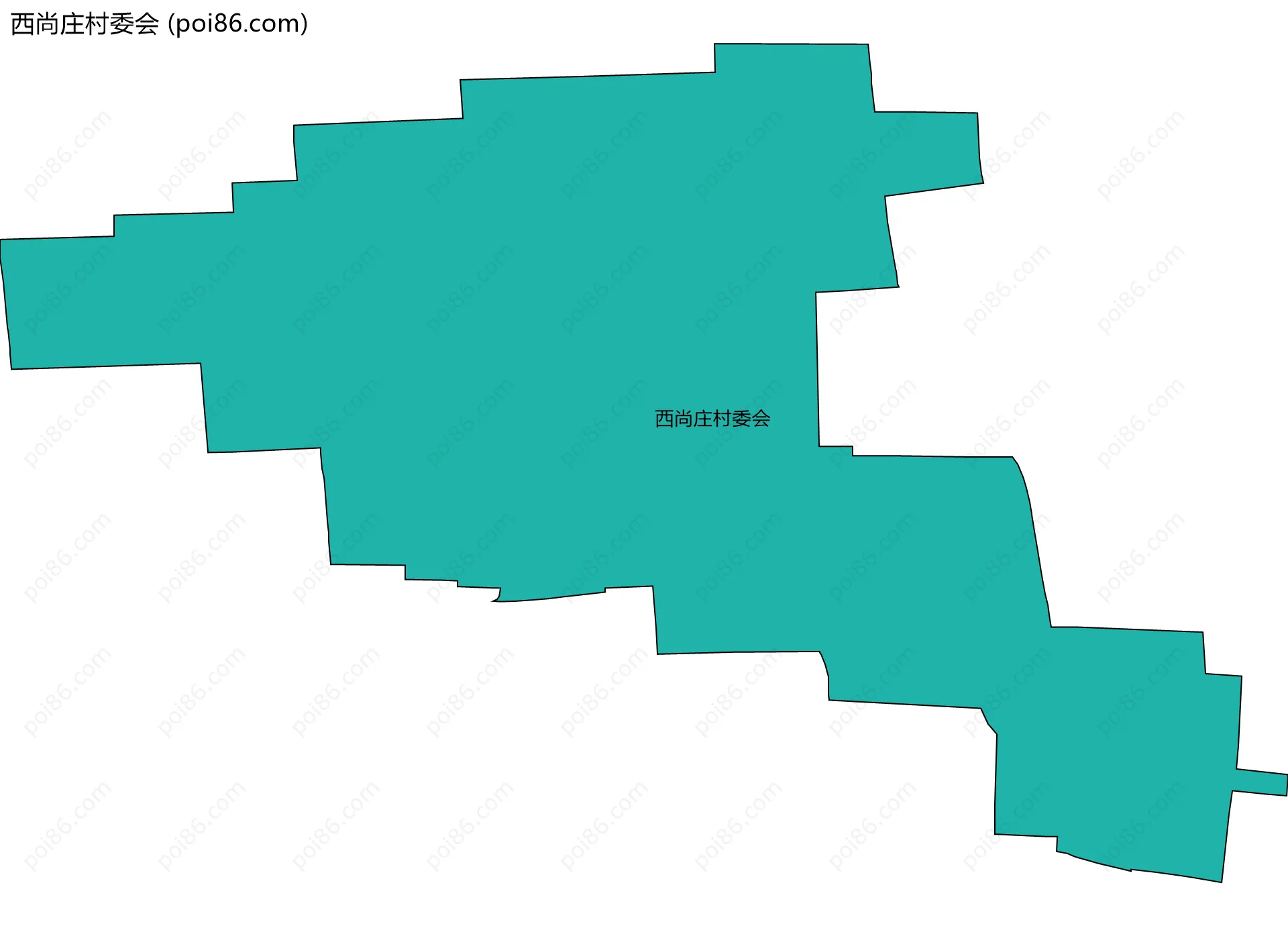 西尚庄村委会边界地图