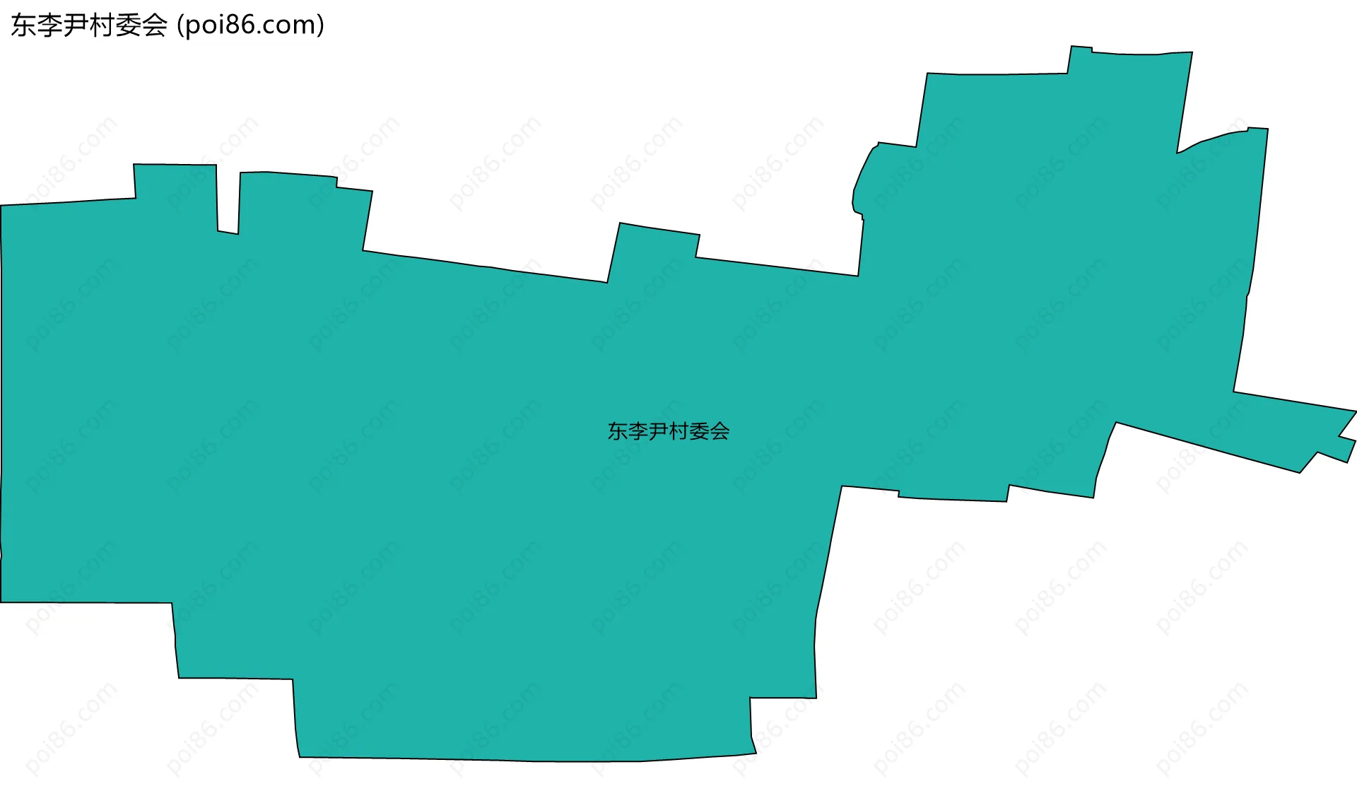 东李尹村委会边界地图