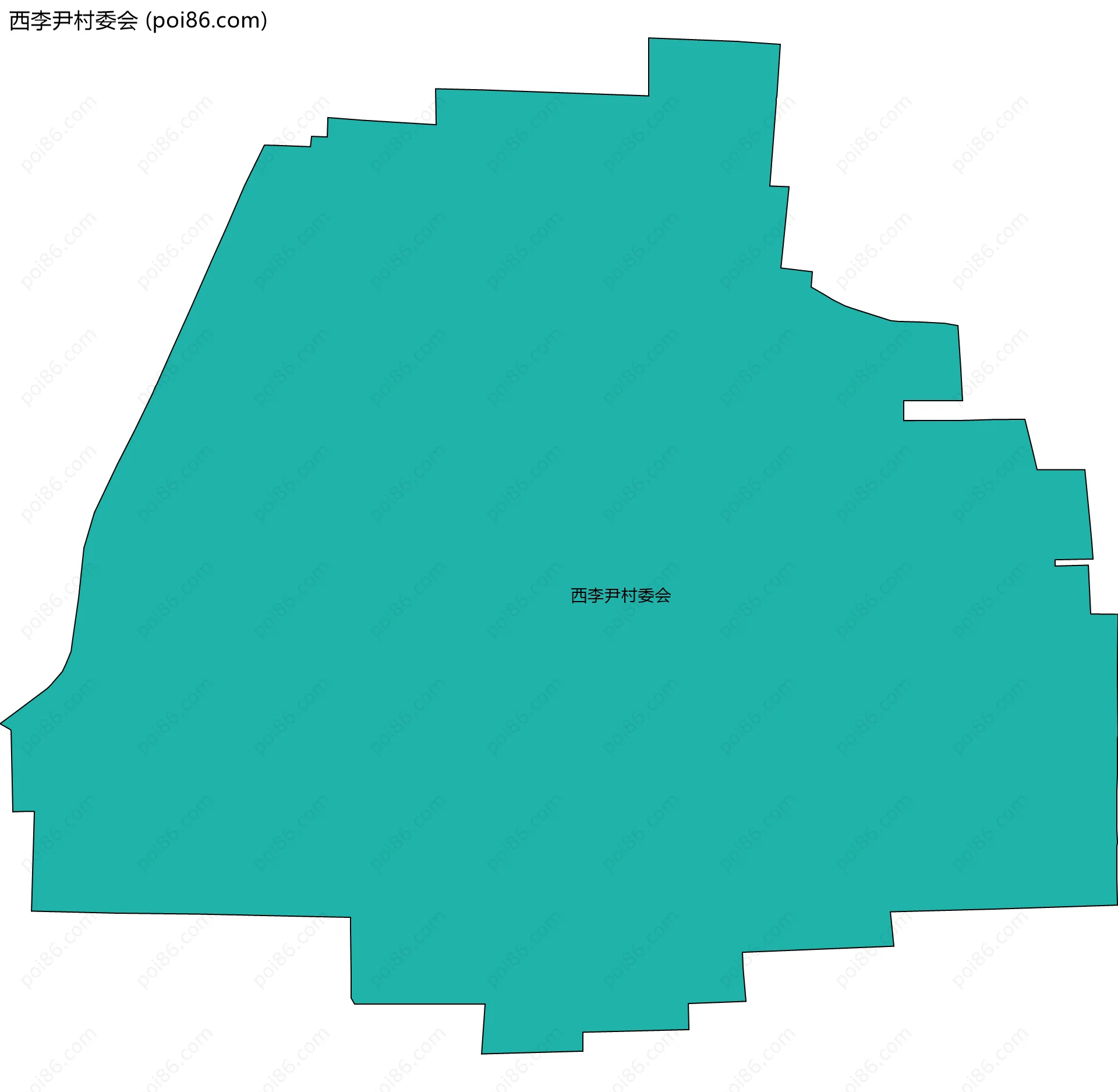 西李尹村委会边界地图