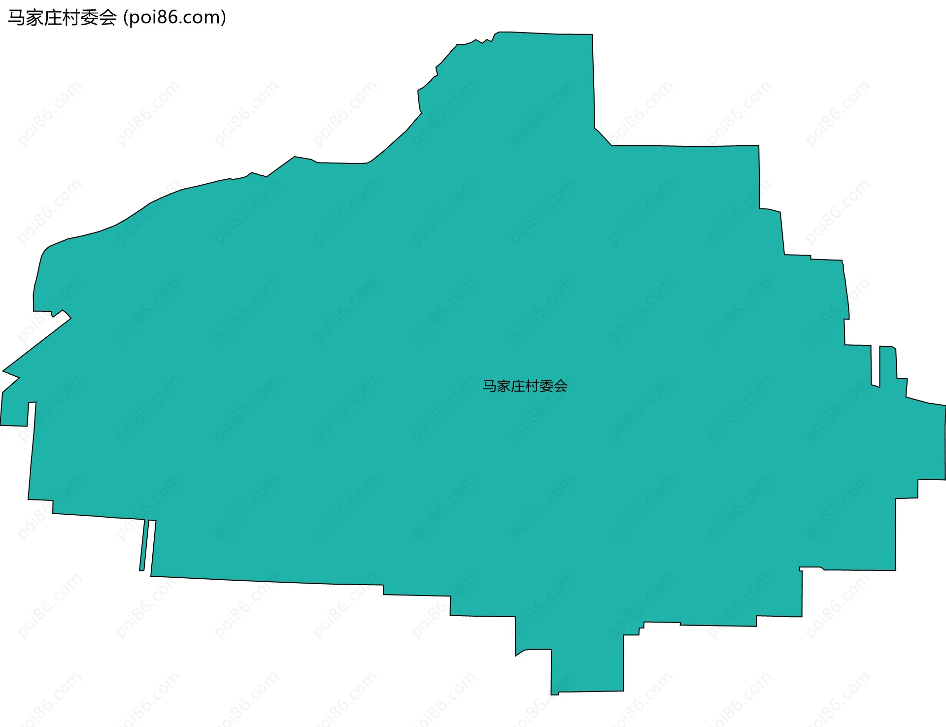 马家庄村委会边界地图