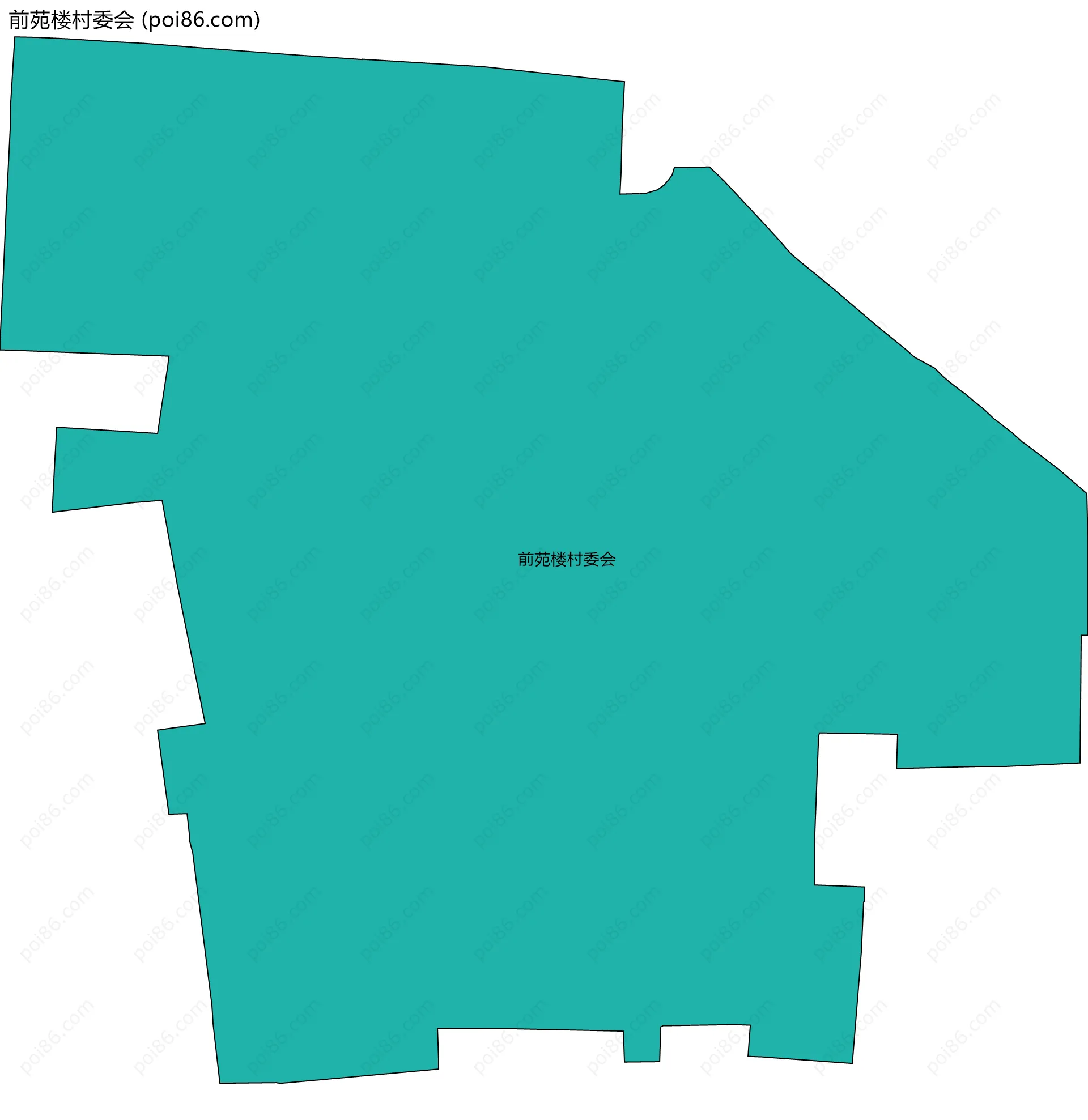 前苑楼村委会边界地图
