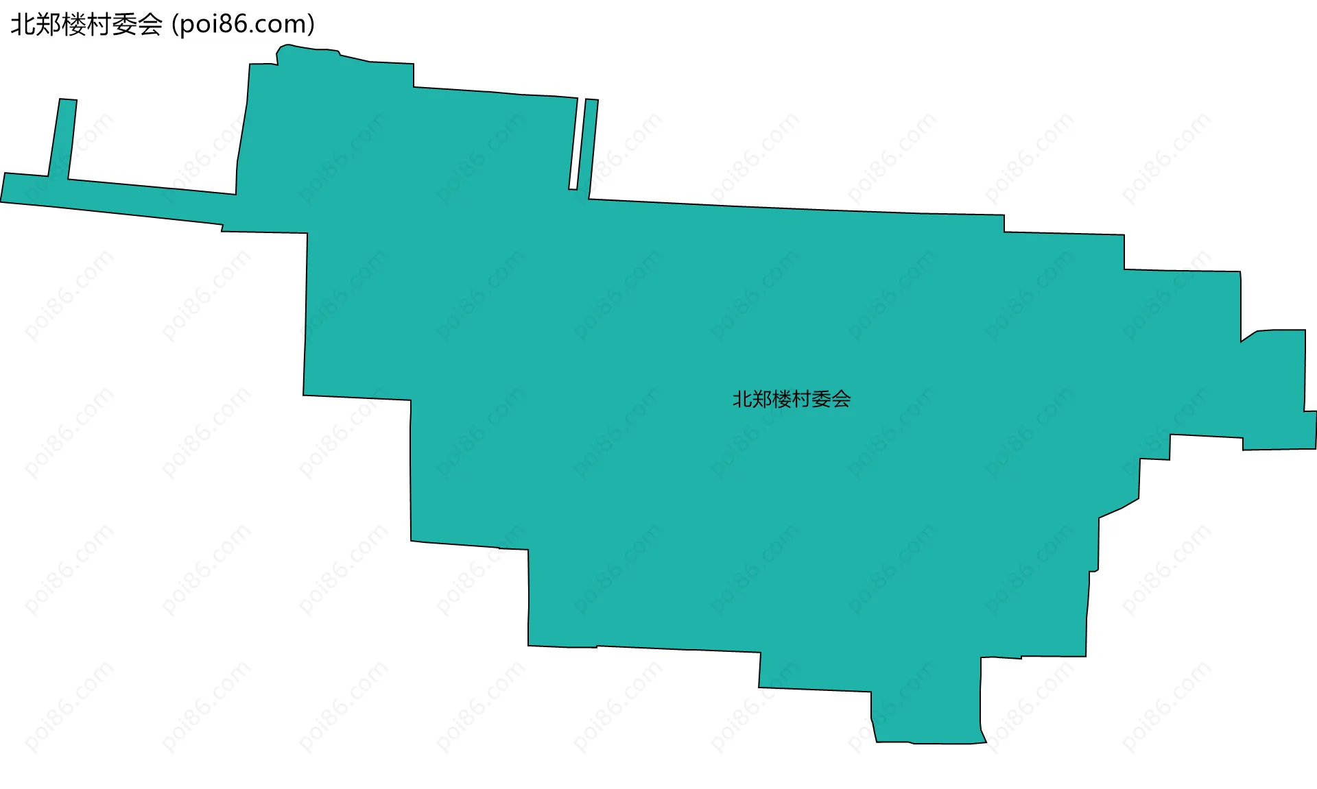 北郑楼村委会边界地图