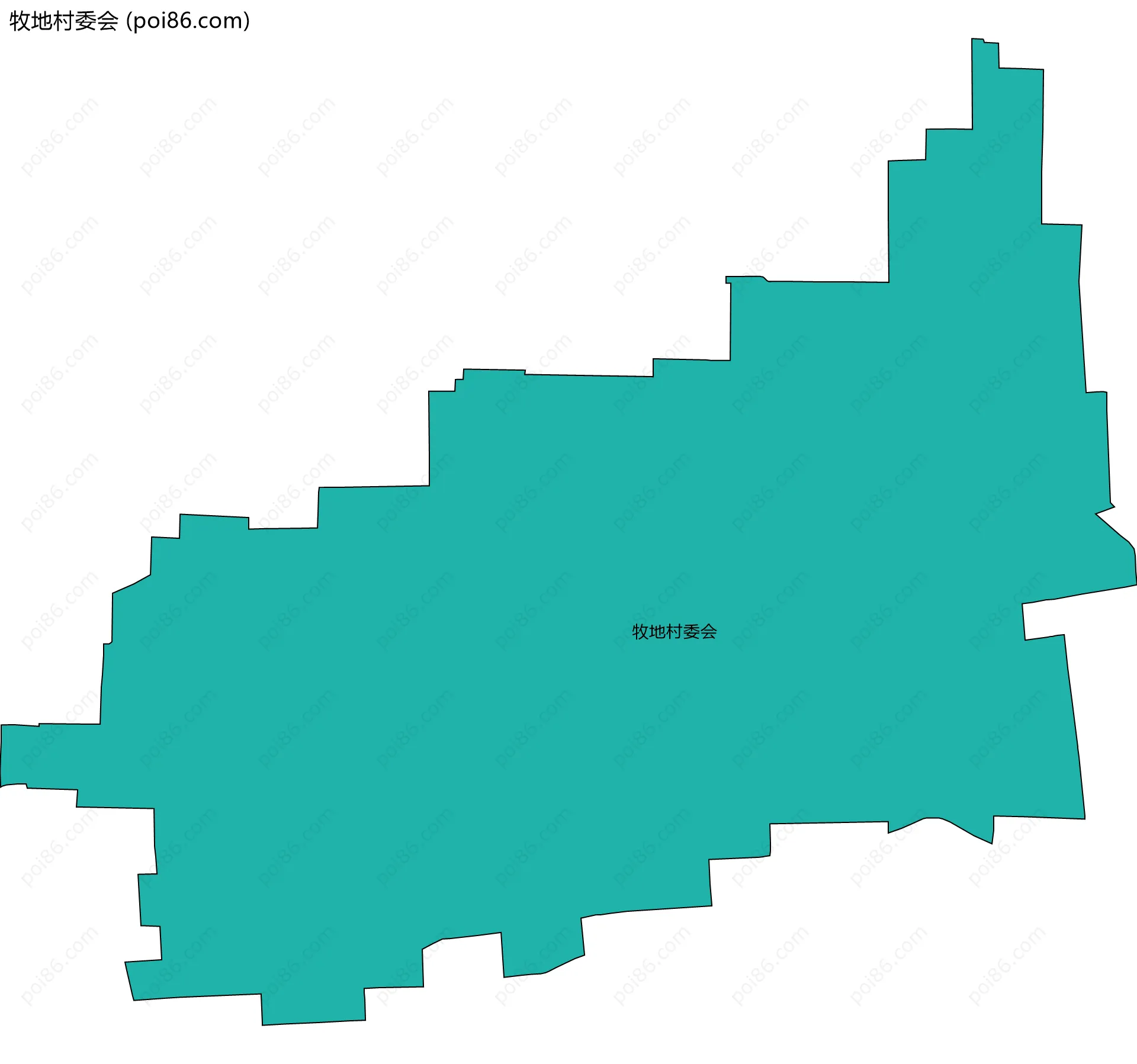 牧地村委会边界地图