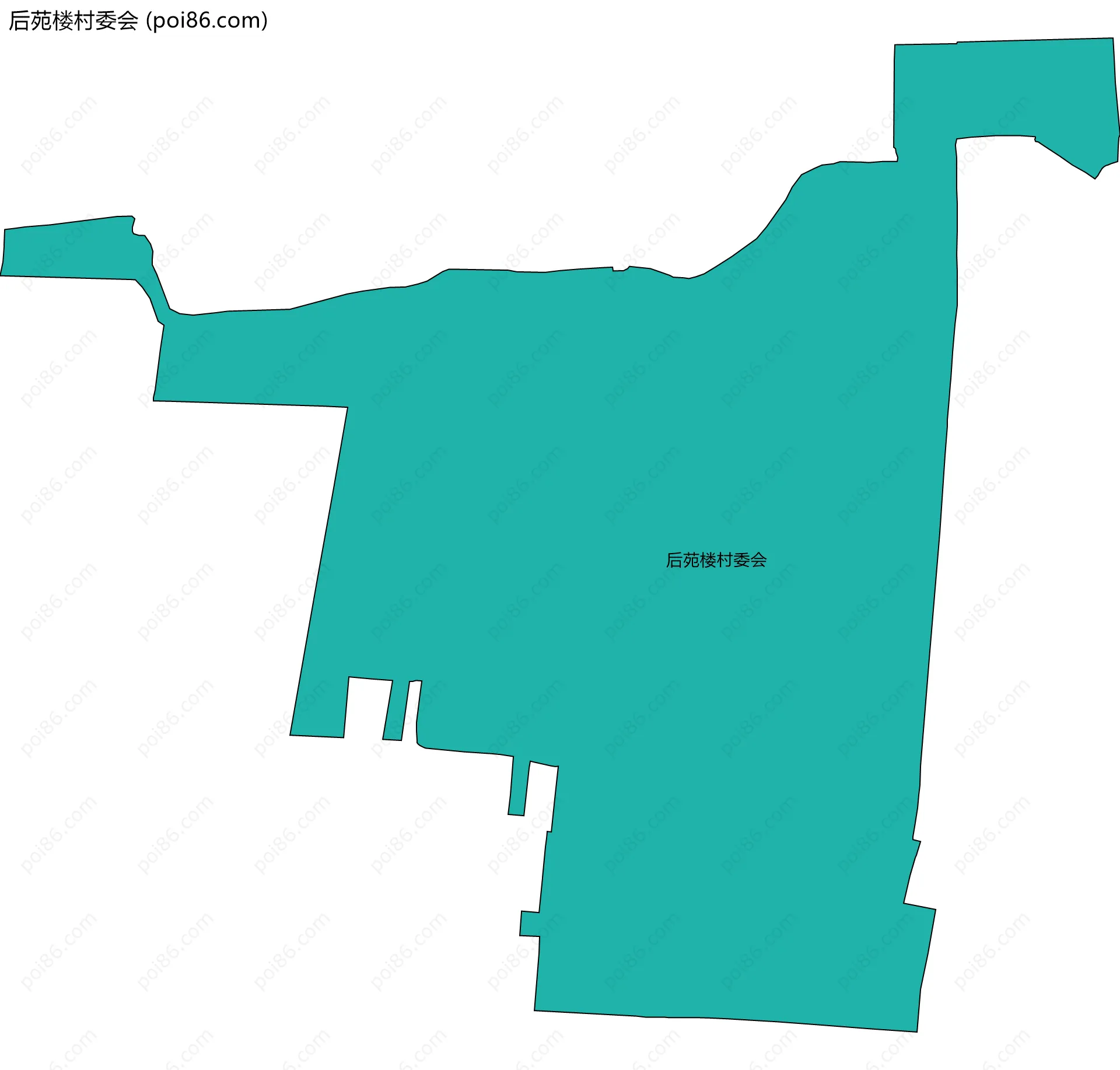 后苑楼村委会边界地图