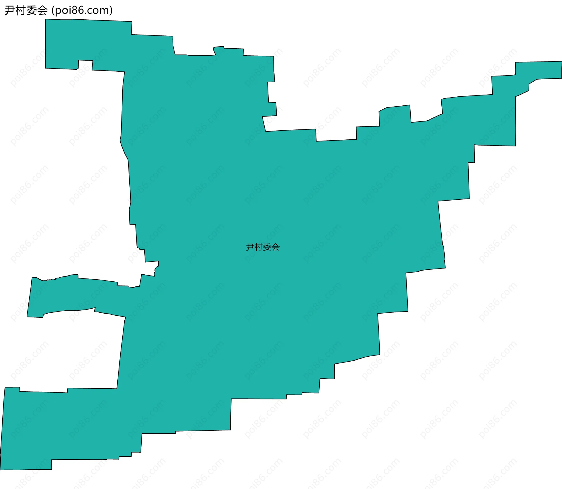 尹村委会边界地图
