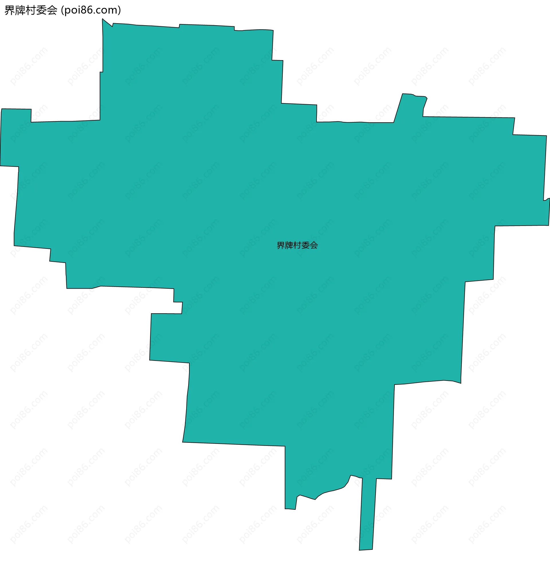 界牌村委会边界地图